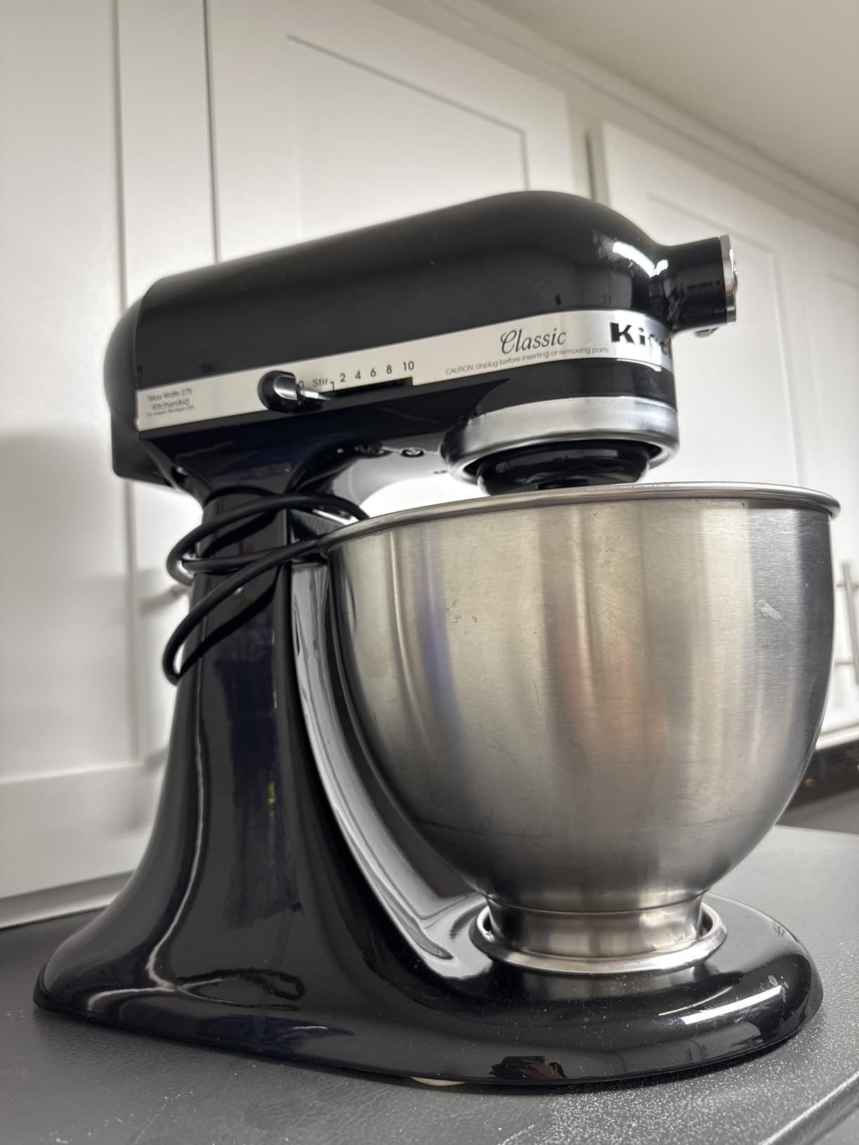 KitchenAid Classic Series 4.5 Quart Tilt-Head Stand Mixer K45SS, Onyx Black - Customer Photo 5