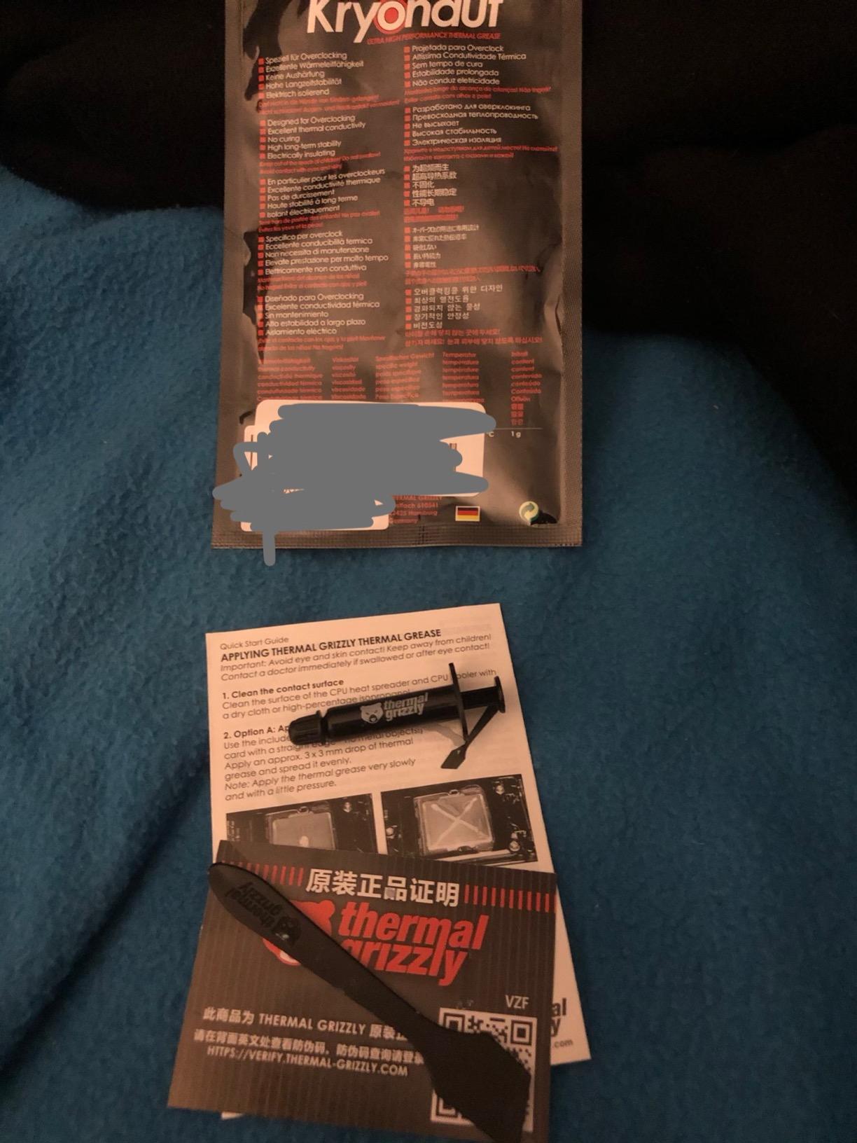 Thermal Grizzly Kryonaut - 1 Gram - Extremly High Performance Thermal Paste - for Demanding Applications and Overclocking CPU/GPU/PS4/PS5/Xbox customer photo 2