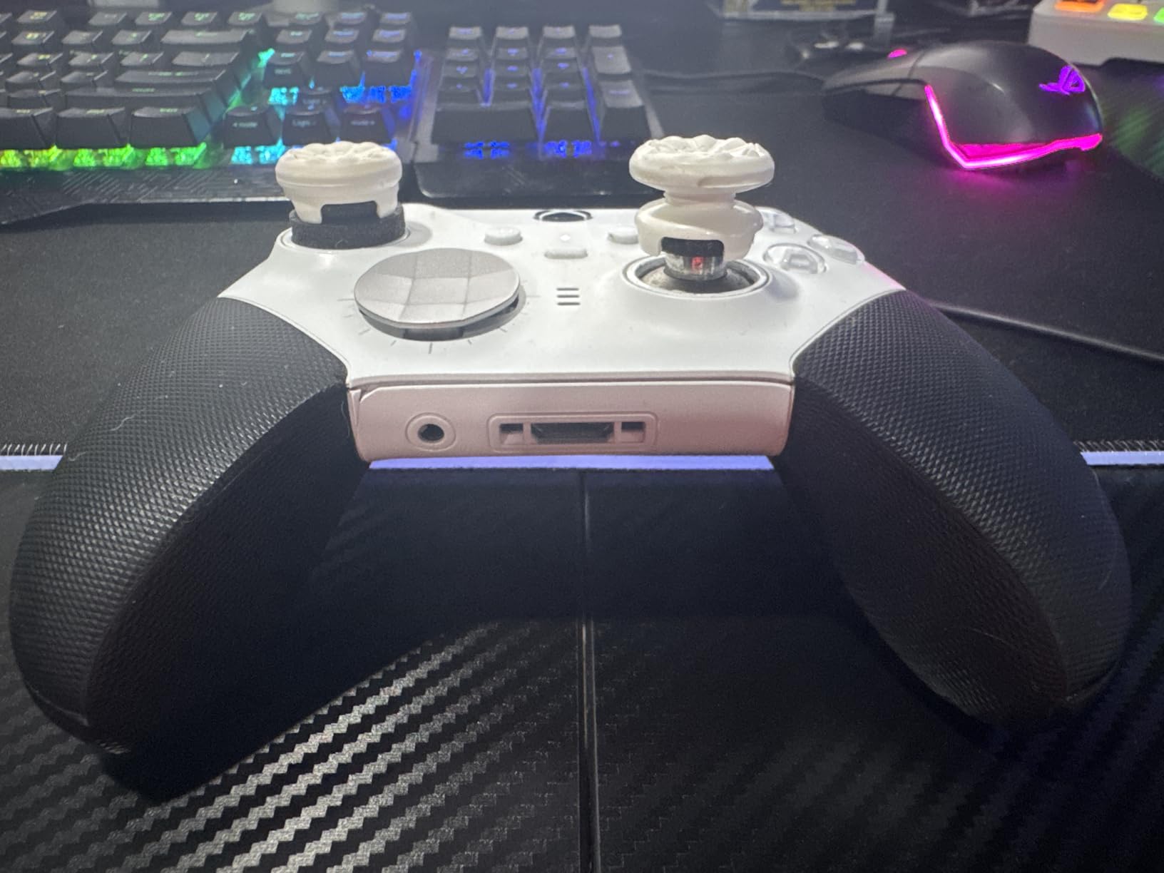 KontrolFreek FPS Freek Galaxy White for Xbox One and Xbox Series X Controller | Performance Thumbsticks | 1 High-Rise, 1 Mid-Rise | White - Customer Photo 1