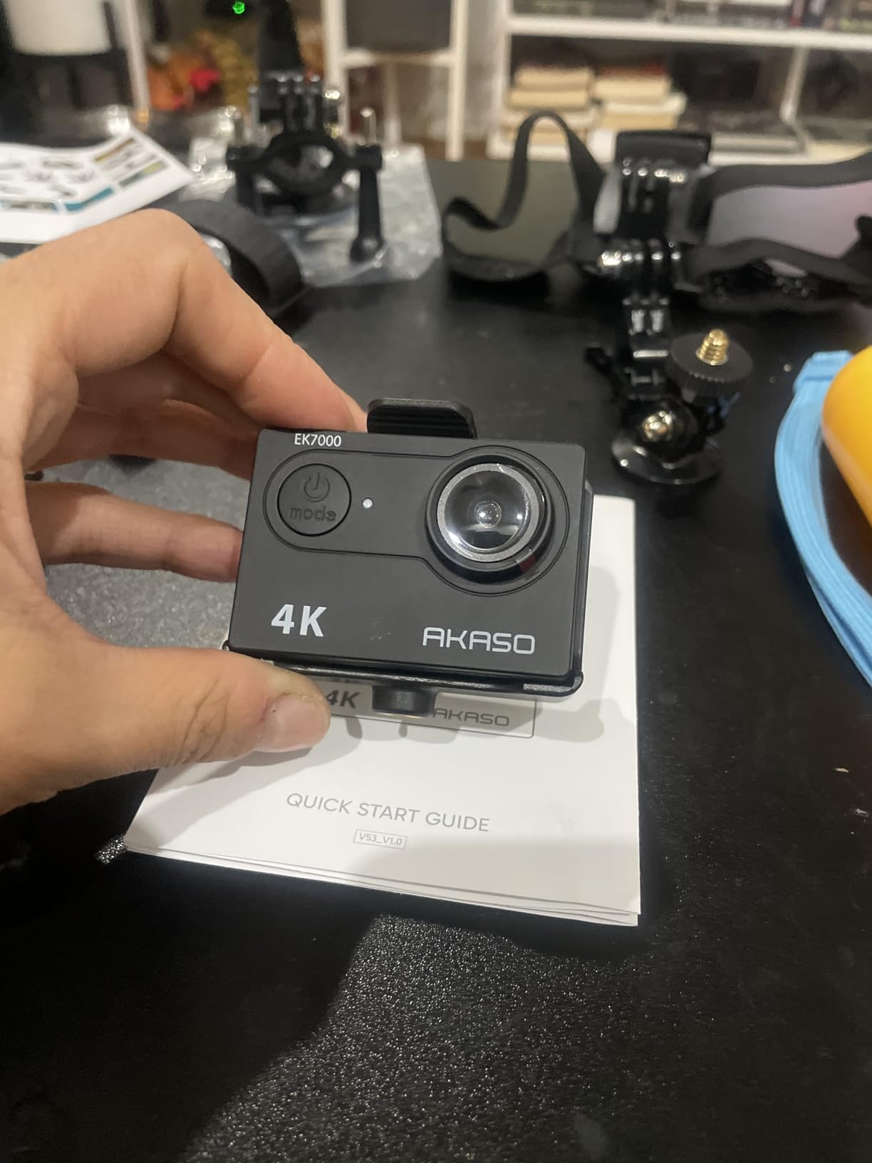 AKASO EK7000 4K30FPS 20MP WiFi Action Camera with EIS Ultra HD 131FT Waterproof Underwater Camera Remote Control 4X Zoom Support External Microphone - Customer Photo 1