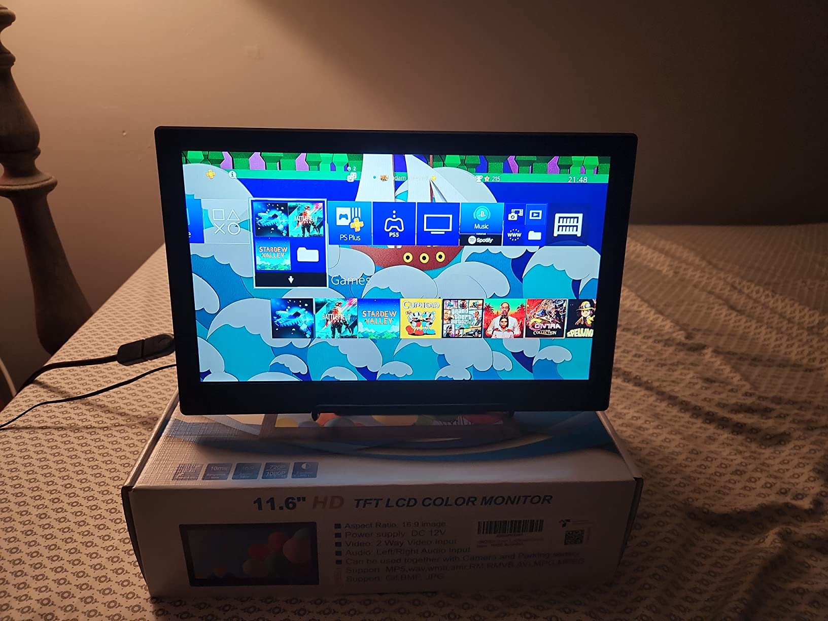 LONCEVON 10 inch Portable HDMI Monitor Mini VGA Monitor Screen for PC/Camera/TV/Raspberry PI/Gaming; 1024x600 Pixel Support 1920x1080P Resolution; with Dual Speakers and USB Port - Customer Photo 2