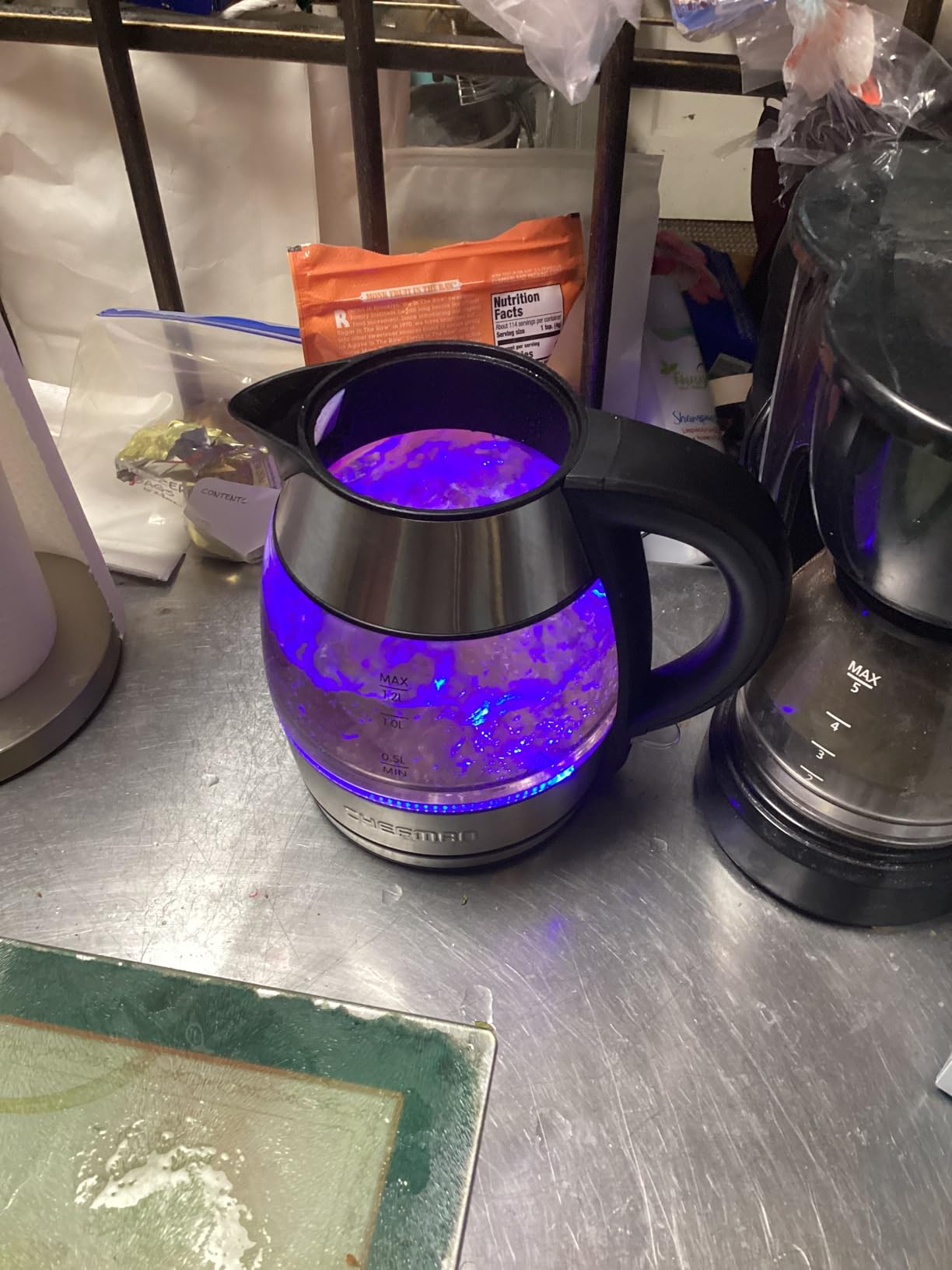 Chefman Electric Kettle with Temperature Control, 5 Presets LED Indicator Lights, Removable Tea Infuser, Glass Tea Kettle & Hot Water Boiler, 360° Swivel Base, BPA Free, Stainless Steel, 1.8 Liters - Customer Photo 2