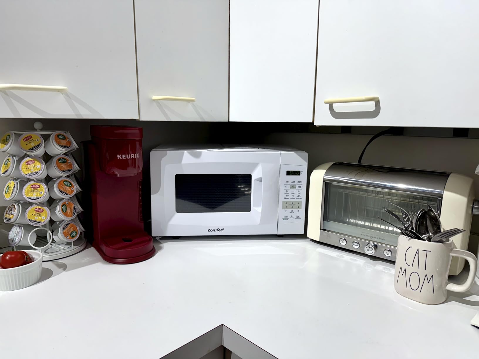 COMFEE' EM720CPL-PMB Countertop Microwave Oven with Sound On/Off, ECO Mode and Easy One-Touch Buttons, 0.7cu.ft, 700W, Black customer photo 2