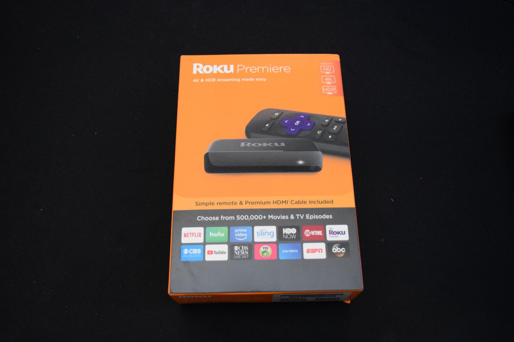 Roku Premiere | HD/4K/HDR Streaming Media Player, Simple Remote and Premium HDMI Cable, Black - Customer Photo 2
