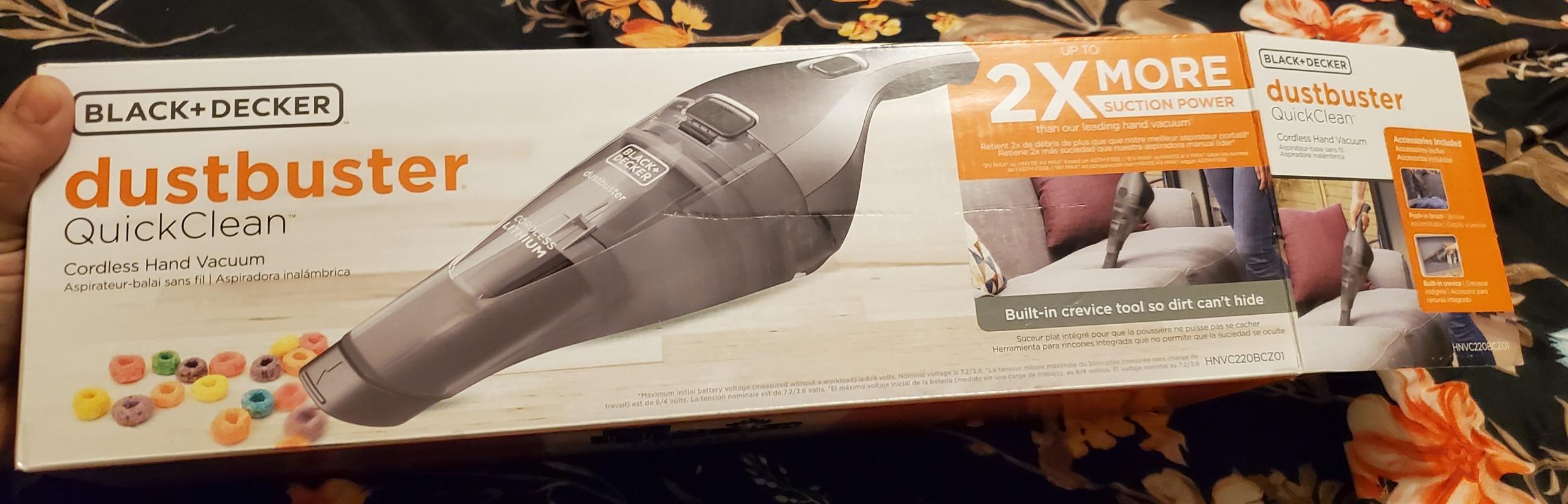 BLACK+DECKER dustbuster Handheld Vacuum, 8V Cordless, Hand Vacuum for Quick Cleanup with Crevice Tool and Washable Filter (HNVC220BCZ01) - Customer Photo 4