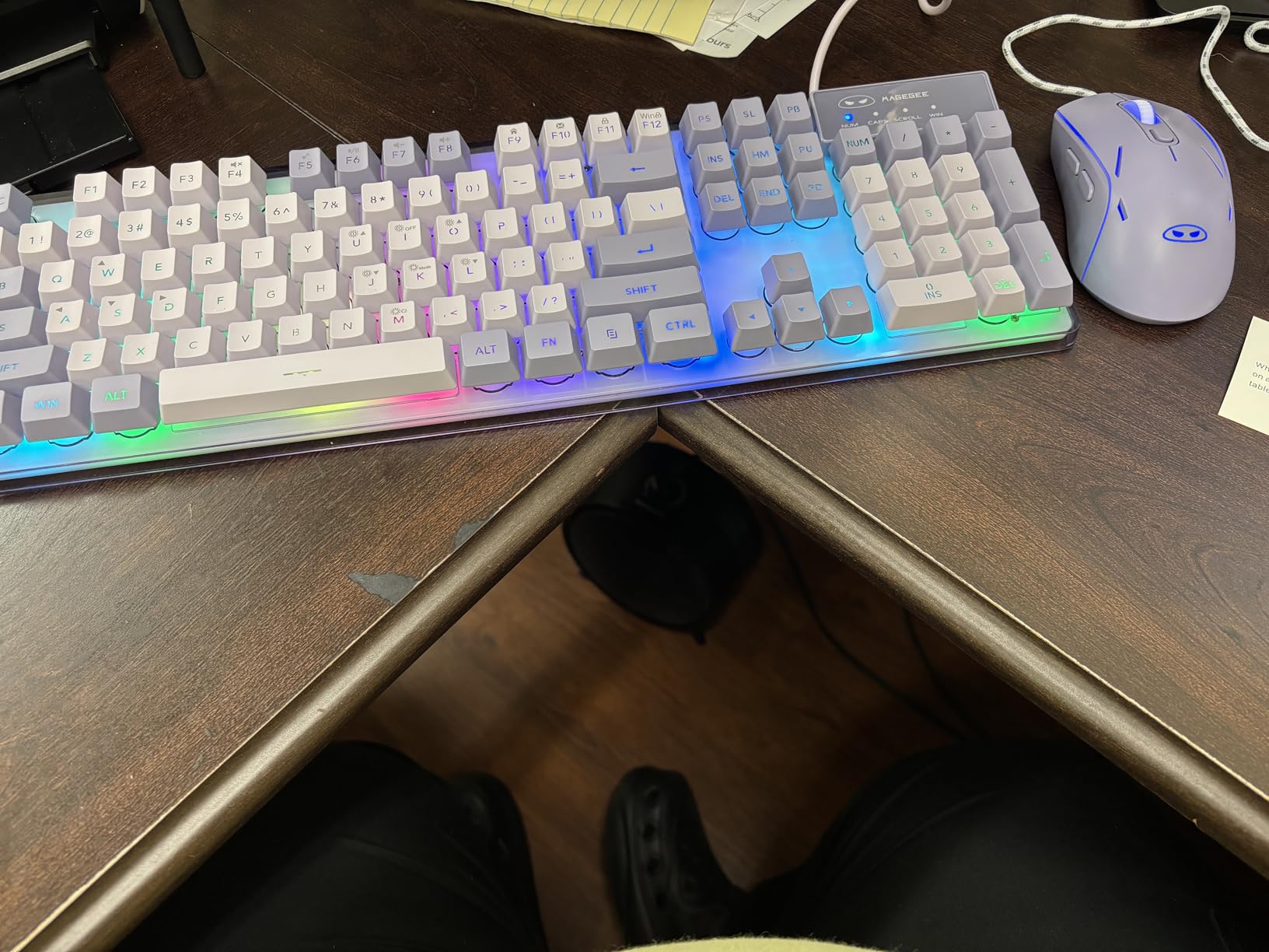 Gaming Keyboard and Mouse Combo, K1 RGB LED Backlit Wired Keyboard with 104 Key Computer PC Gaming Keyboard for PC/Laptop (Black) - Customer Photo 2