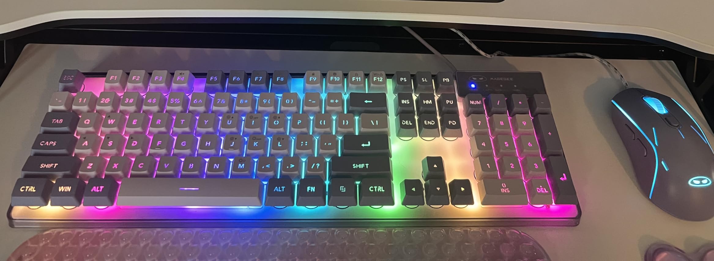 Gaming Keyboard and Mouse Combo, K1 RGB LED Backlit Wired Keyboard with 104 Key Computer PC Gaming Keyboard for PC/Laptop (Black) - Customer Photo 4