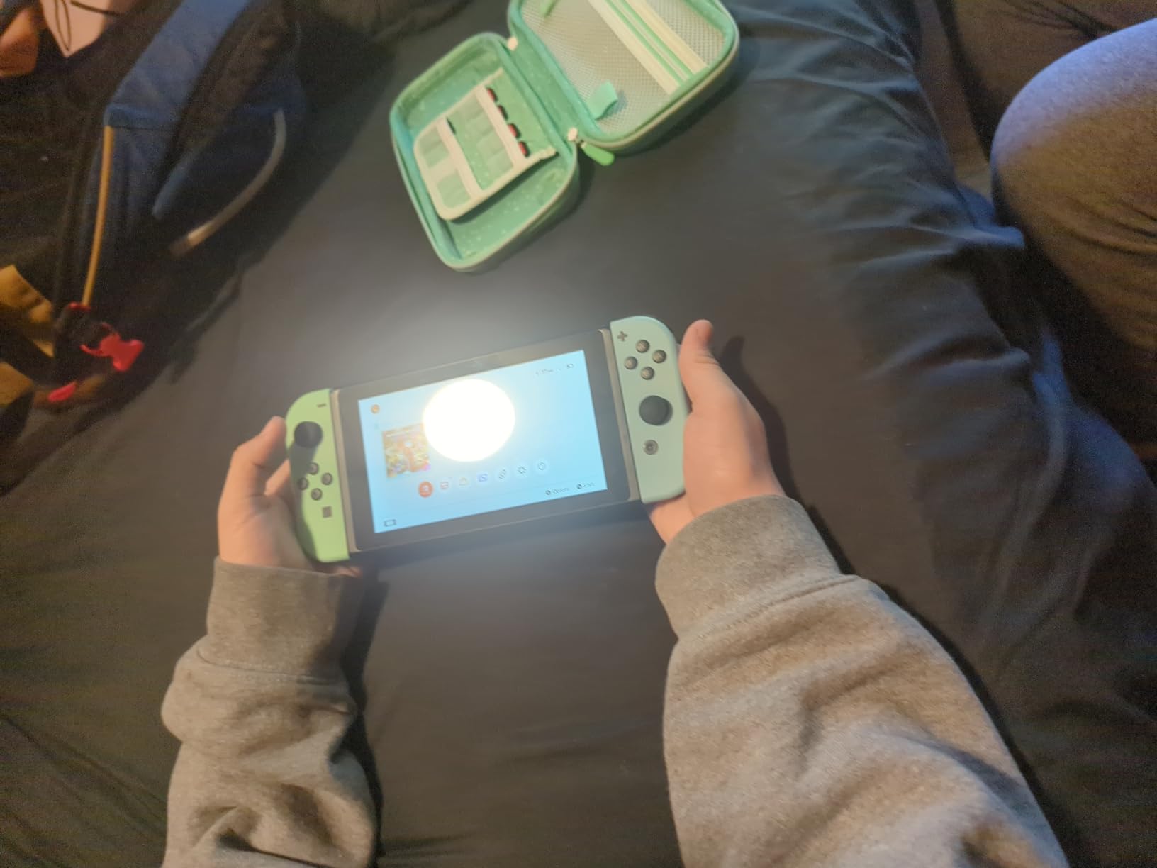 Nintendo Switch w/ Gray Joy-Con + Mario Kart 8 Deluxe (Full Game Download) - Switch - Customer Photo 1
