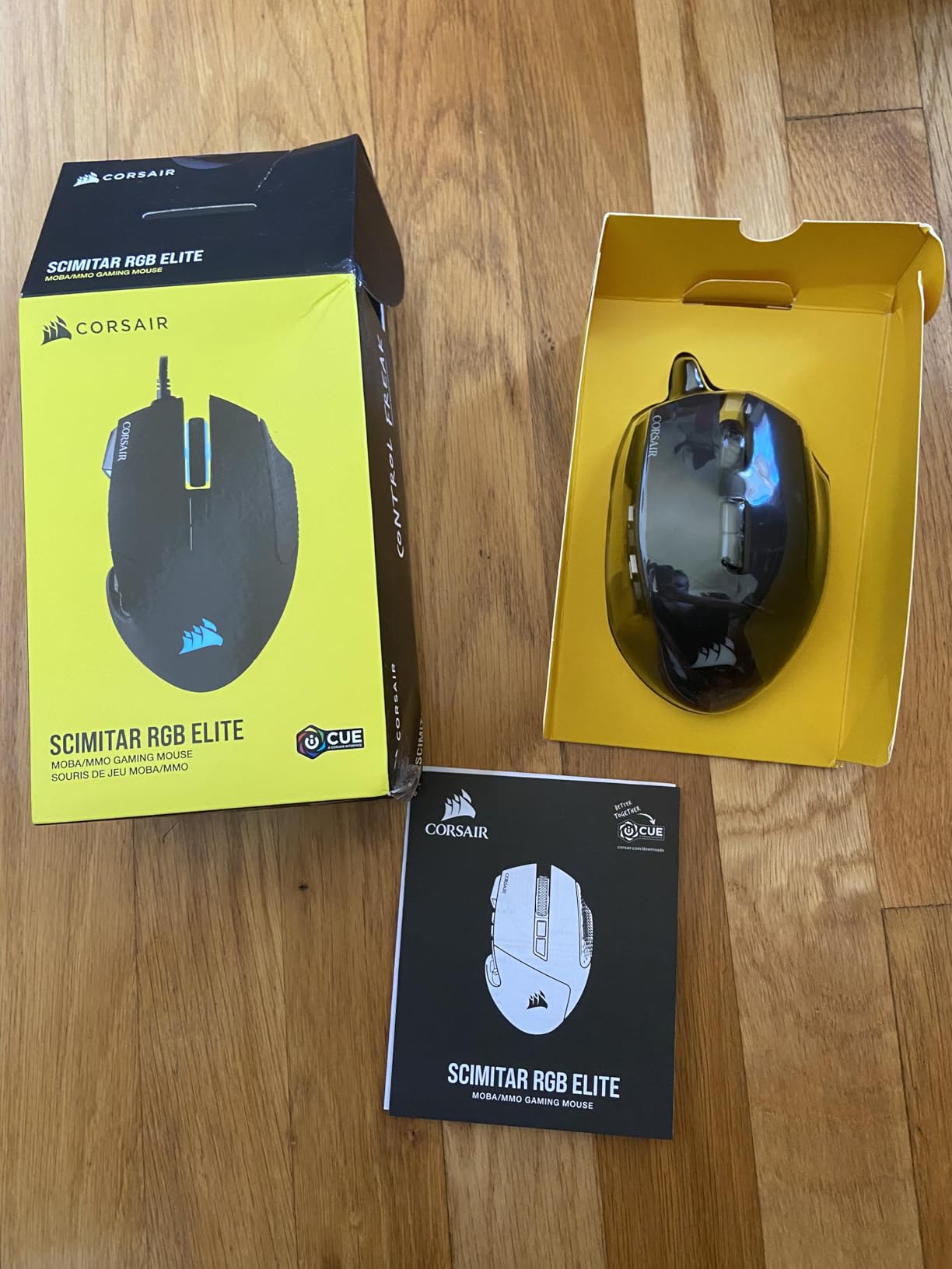 Corsair Scimitar RGB Elite Wired MOBA/MMO Gaming Mouse – 18,000 DPI – 17 Programmable Buttons – iCUE Compatible – PC, Mac, PS5, PS4, Xbox – Black - Customer Photo 1