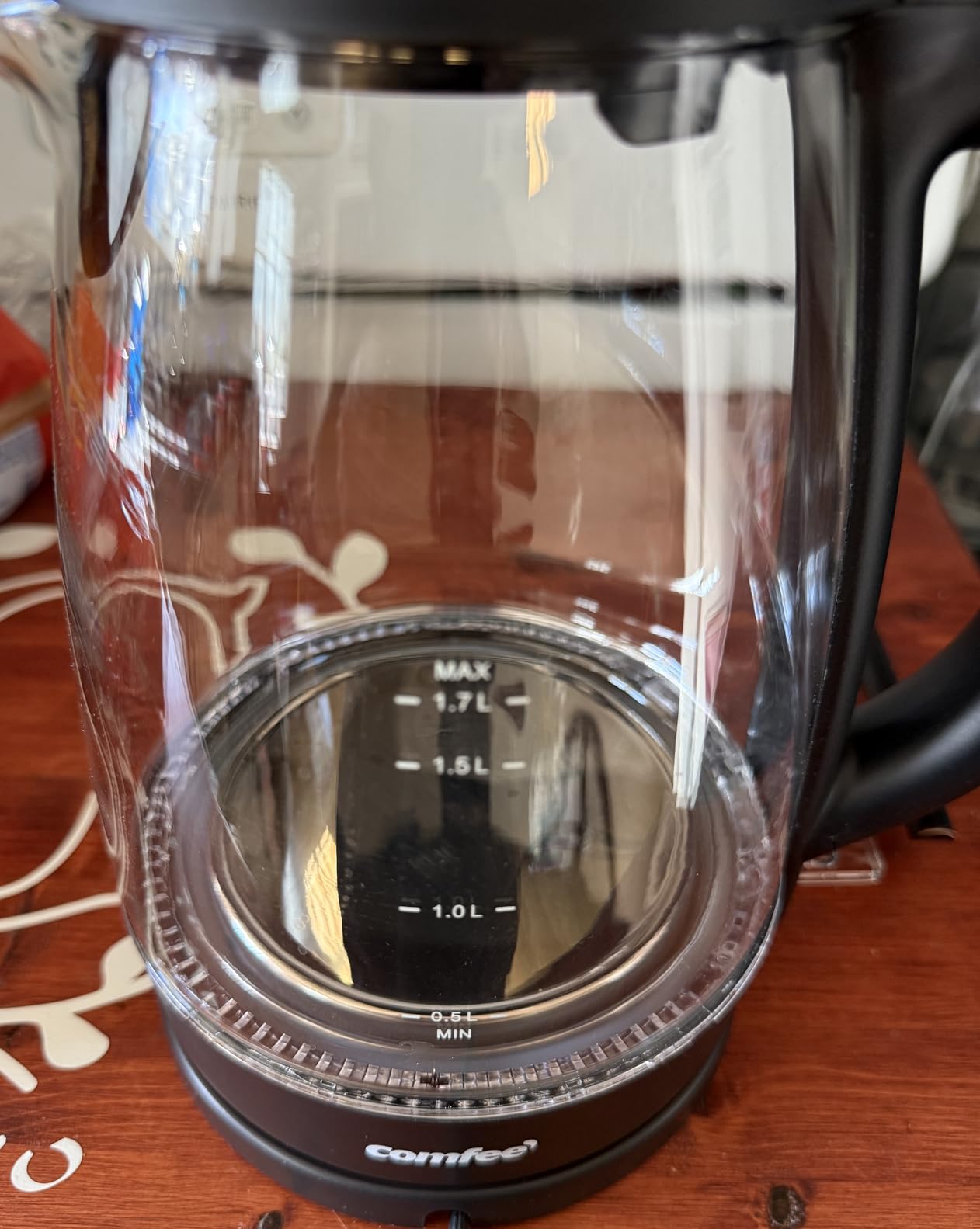 COMFEE' Stainless Steel Electric Kettle, 1.7 Liter Tea Kettle Electric & Hot Water Kettle, 1500W Fast Boil with LED Light, Auto Shut-Off and Boil-Dry Protection - Customer Photo 2