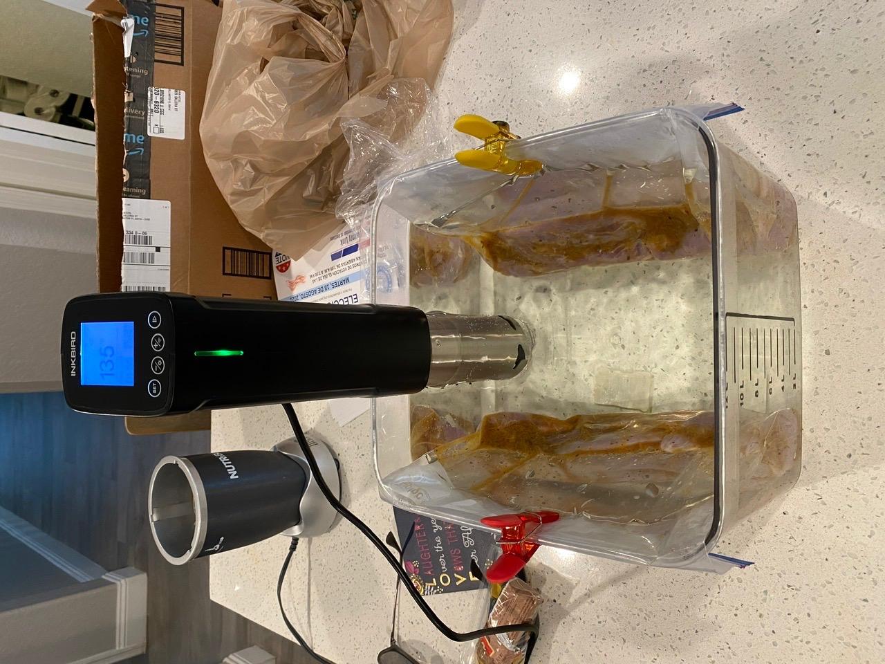 Sous Vide Cooker| Inkbird Wifi Sous Vide Mchine Sous vide Cooking Machine, 1000W Immersion Circulator with Recipes,Timer | Ultra-Quiet - Customer Photo 2
