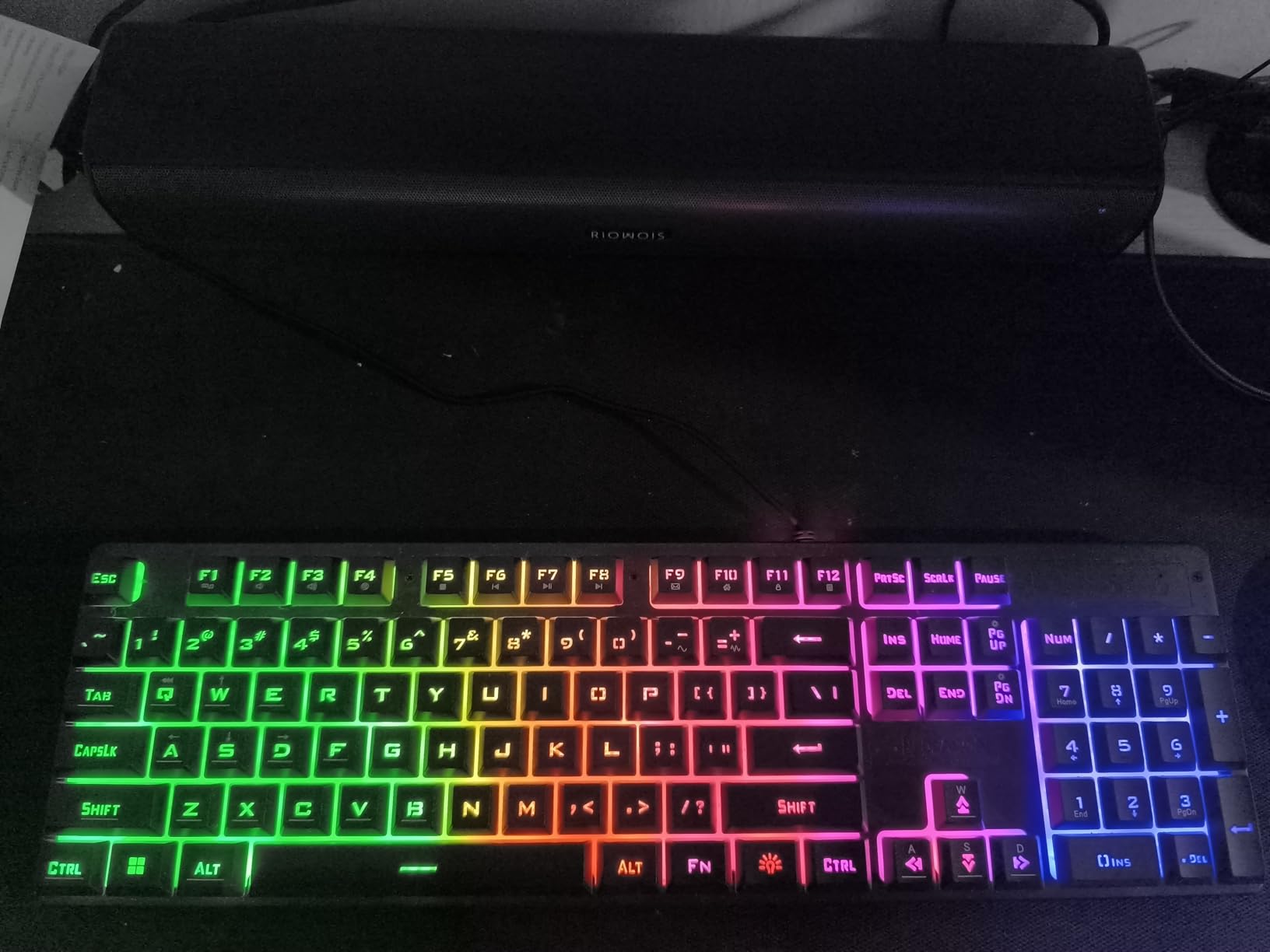 Redragon K503 Wireless Gaming Keyboard, 3-Mode (2.4G/BT/USB), RGB LED Backlit, Multimedia Keys, Fully Programmable Silent Membrane Keyboard with Wrist Rest for Windows PC Games (Black) - Customer Photo 3