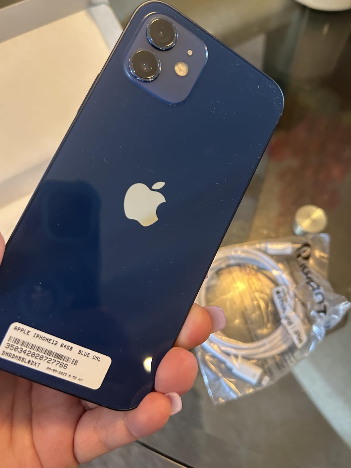 Apple iPhone 12, 64GB, Blue - Unlocked (Renewed) Customer Review Apple iPhone 12, 64GB, Blue - Unlocked (Renewed) - Customer Photo 2
