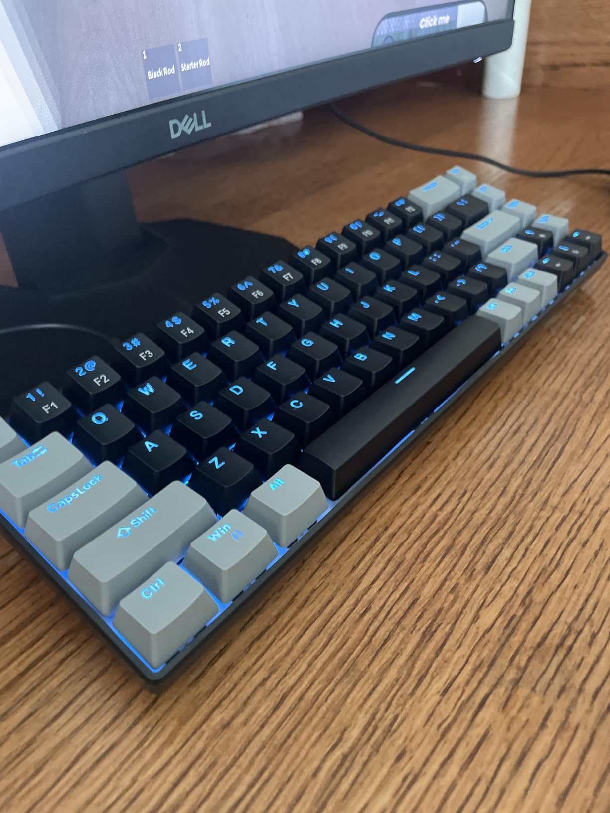 MageGee Portable 60% Mechanical Gaming Keyboard, MK-Box LED Backlit Compact 68 Keys Mini Wired Office Keyboard with Red Switch for Windows Laptop PC Mac - Black/Grey - Customer Photo 2