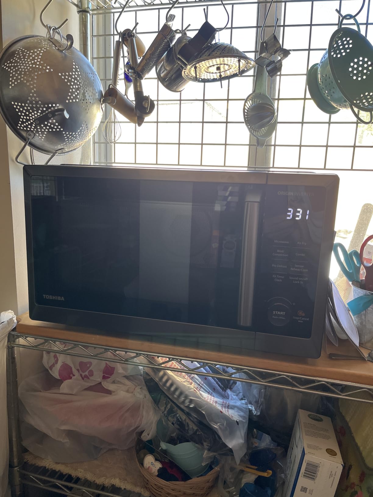 TOSHIBA Countertop Microwave Oven Air Fryer Combo, Inverter, Convection, Broil, Speedy Combi, Even Defrost, Humidity Sensor, Mute Function, 27 Auto Menu&47 Recipes, 1.0 cu.ft/30QT, 1000W - Customer Photo 2