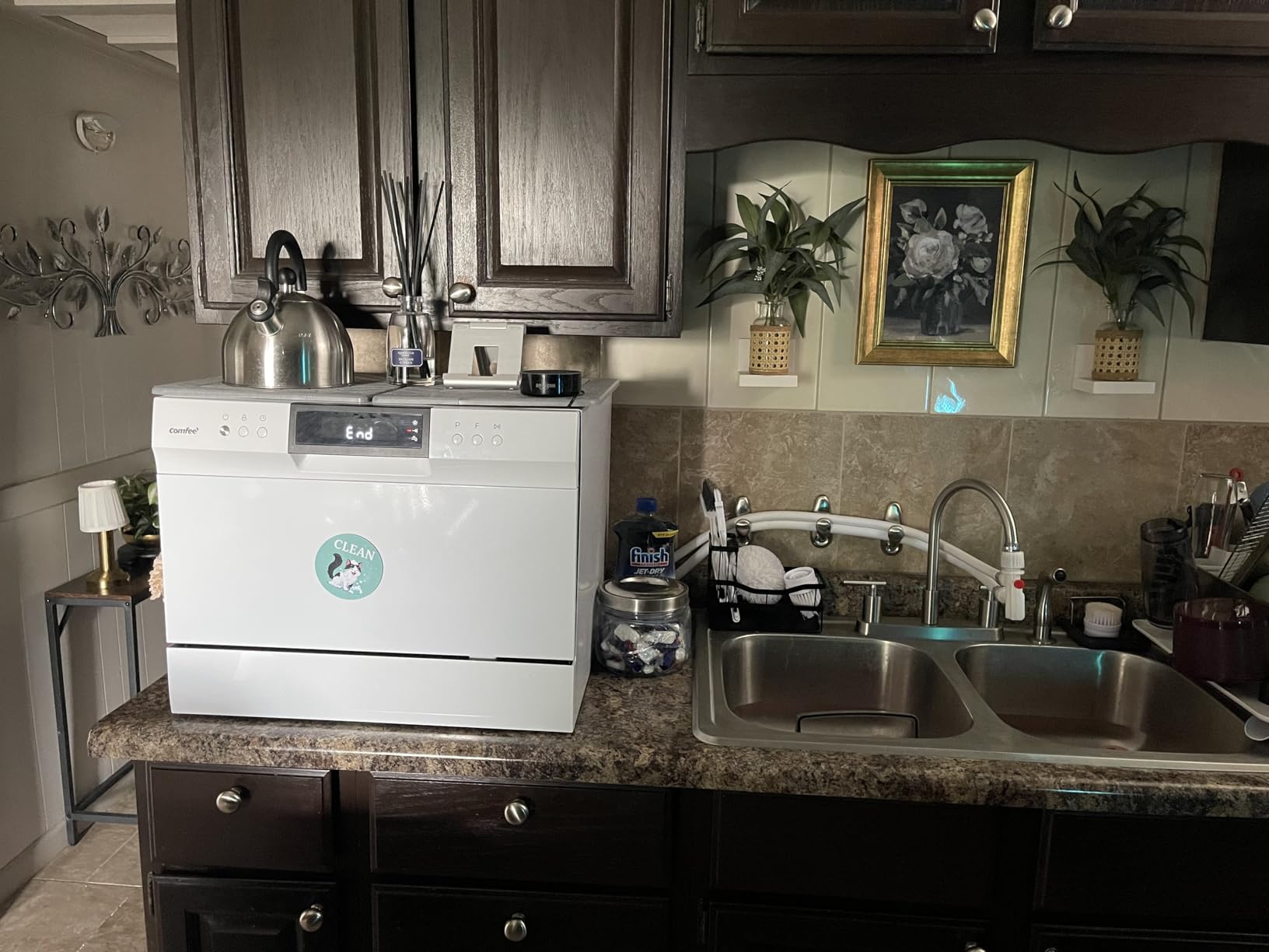 COMFEE' Countertop Dishwasher, Energy Star Portable Dishwasher, 6 Place Settings & 8 Washing Programs, Speed, Baby-Care, ECO& Glass, Dish Washer for Dorm, RV& Apartment, Black customer photo 1