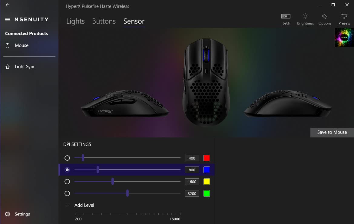 HyperX Pulsefire Haste – Wireless Gaming Mouse – Ultra Lightweight, 61g, 100 Hour Battery Life, 2.4Ghz Wireless, Honeycomb Shell, Hex Design, Up to 16000 DPI, 6 Programmable Buttons – Black, 4P5D7AA Customer Review HyperX Pulsefire Haste – Wireless Gaming Mouse – Ultra Lightweight, 61g, 100 Hour Battery Life, 2.4Ghz Wireless, Honeycomb Shell, Hex Design, Up to 16000 DPI, 6 Programmable Buttons – Black, 4P5D7AA - Customer Photo 1