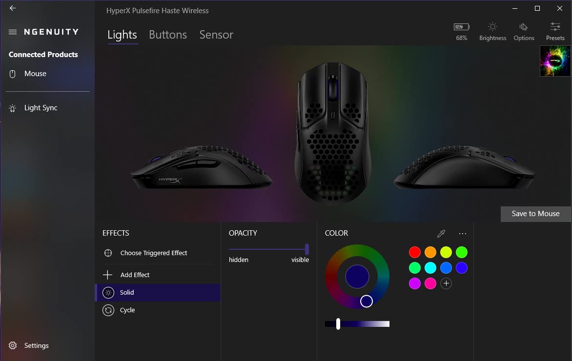 HyperX Pulsefire Haste – Wireless Gaming Mouse – Ultra Lightweight, 61g, 100 Hour Battery Life, 2.4Ghz Wireless, Honeycomb Shell, Hex Design, Up to 16000 DPI, 6 Programmable Buttons – Black, 4P5D7AA Customer Review HyperX Pulsefire Haste – Wireless Gaming Mouse – Ultra Lightweight, 61g, 100 Hour Battery Life, 2.4Ghz Wireless, Honeycomb Shell, Hex Design, Up to 16000 DPI, 6 Programmable Buttons – Black, 4P5D7AA - Customer Photo 2