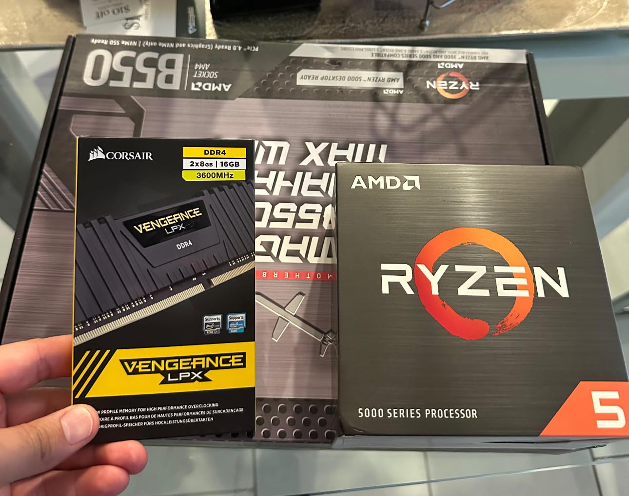 AMD Ryzen 5 5500 6-Core, 12-Thread Unlocked Desktop Processor with Wraith Stealth Cooler Customer Review AMD Ryzen 5 5500 6-Core, 12-Thread Unlocked Desktop Processor with Wraith Stealth Cooler - Customer Photo 1
