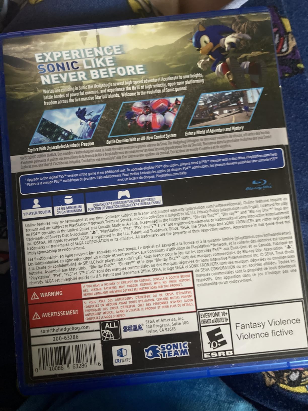 Sonic Frontiers - PlayStation 4 - Customer Photo 1