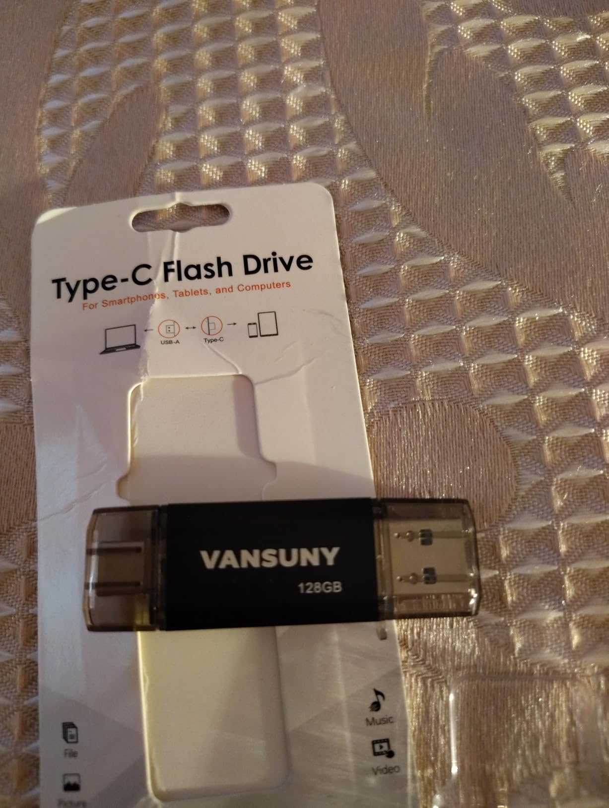 Vansuny 5 Pack 64GB USB C Flash Drive 2 in 1 OTG USB 3.0 + USB C Memory Stick with Keychain Dual Type C USB Thumb Drive Photo Stick Jump Drive for Android Smartphones, Computers, MacBook, Tablets, PC - Customer Photo 1