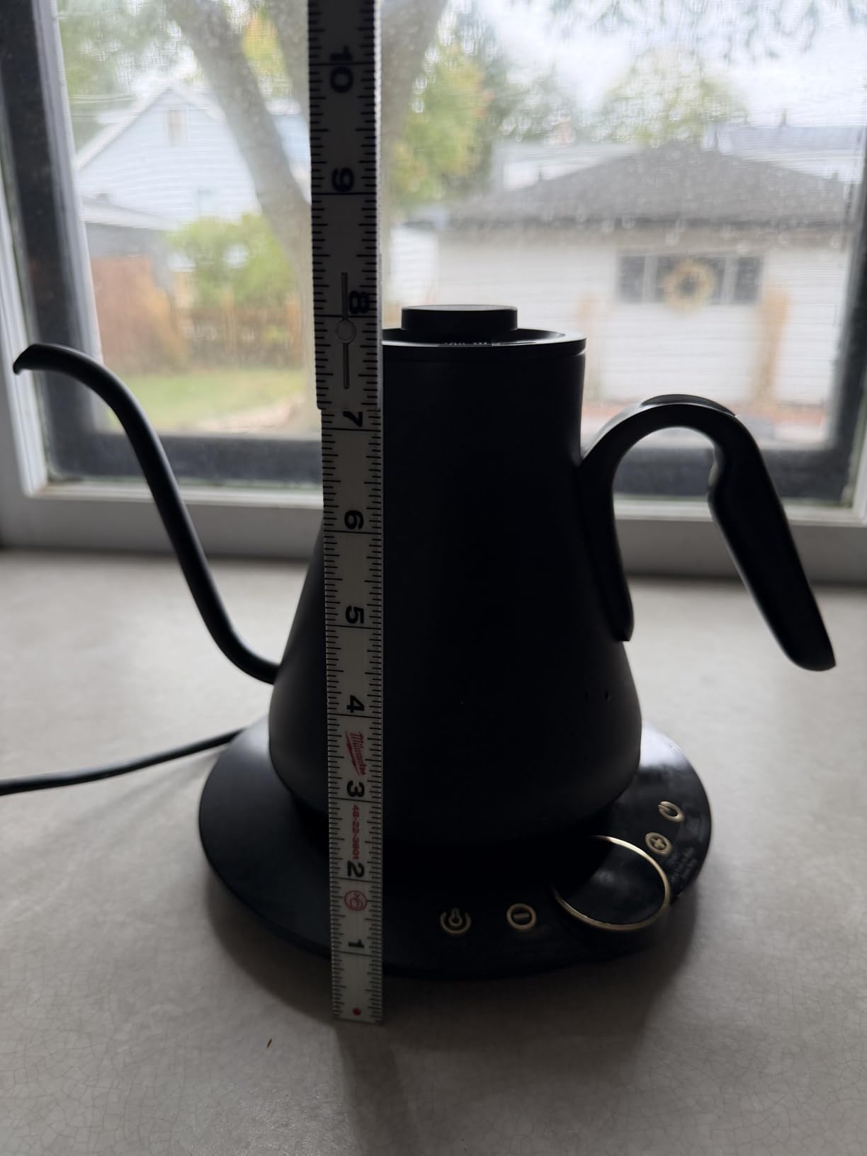 Gooseneck Electric Kettle with ±1℉ Temperature Control for Pour Over Coffee & Tea, Quick Heating, BPA-Free Stainless Steel, Built-in Brew Timer, 1500W/0.9L (Ebony Black) - Customer Photo 3