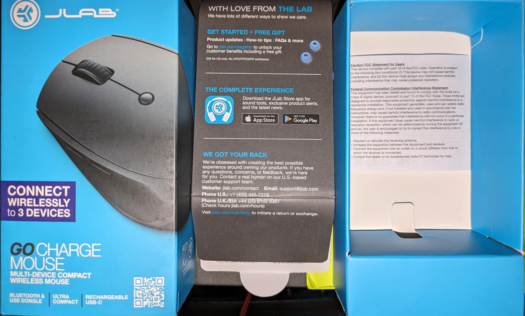 JLab GO Charge Wireless Mouse, Connect Via Bluetooth or USB Wireless Dongle, Multi-Device Toggle, Portable, Ultra-Compact and Lightweight for Work on The Go, Adjustable Tracking, (1 Pack) Customer Review JLab GO Charge Wireless Mouse, Connect Via Bluetooth or USB Wireless Dongle, Multi-Device Toggle, Portable, Ultra-Compact and Lightweight for Work on The Go, Adjustable Tracking, (1 Pack) - Customer Photo 1