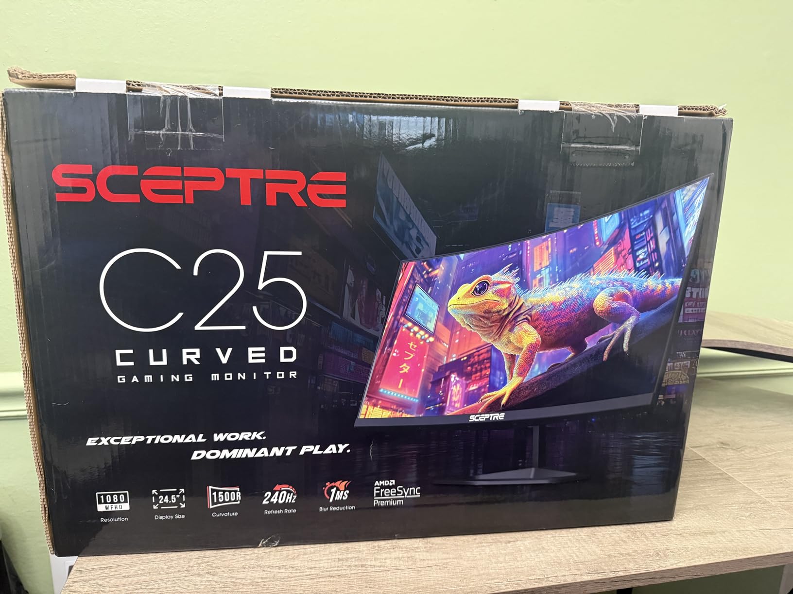 Sceptre New Curved 24.5-inch Gaming Monitor up to 240Hz 1080p R1500 1ms DisplayPort x2 HDMI x2 Blue Light Shift Build-in Speakers, Machine Black 2025 (C255B-FWT240 Series) - Customer Photo 3