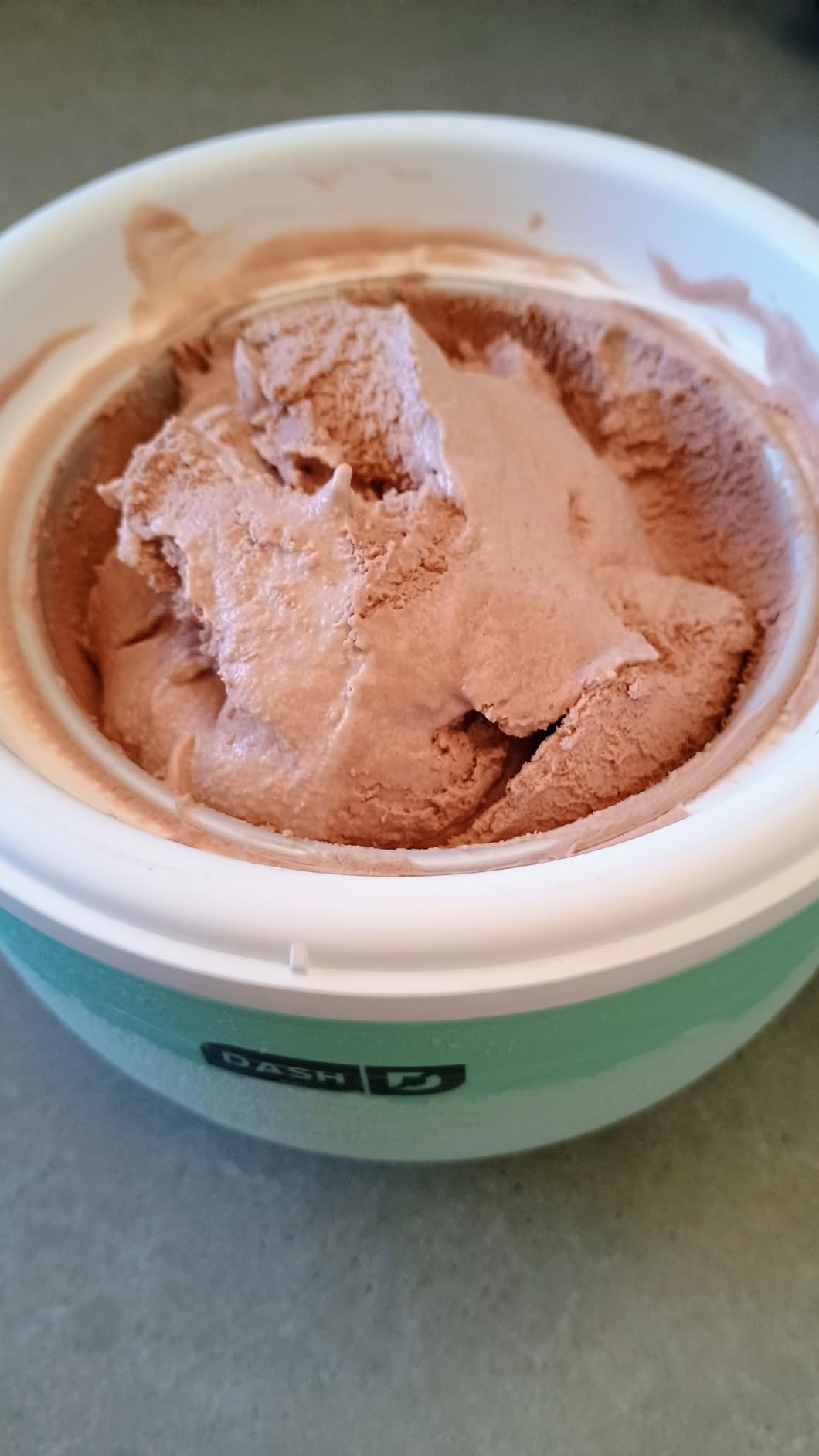 DASH My Mug Ice Cream Maker Machine (Aqua): Multi-Purpose Soft Serve Ice Cream Machine with (2) Bowls for Homemade Gelato, Sorbet, Frozen Yogurt, Built-In Ingredient Chute, Easy to Clean and Store - Customer Photo 1