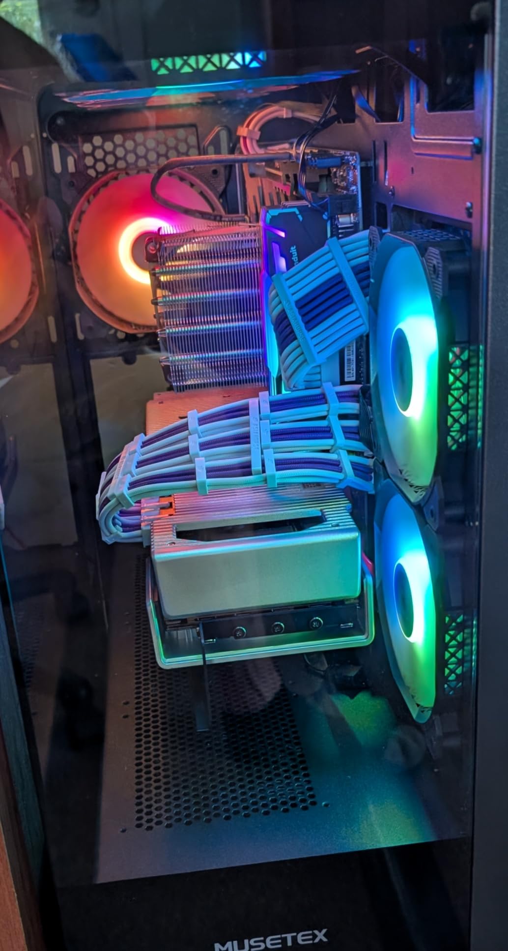MUSETEX PC CASE ATX 6 PWM ARGB Fans Pre-Installed, Type-C Mid Tower Computer Case with Full-View Dual Tempered Glass, Gaming PC Case,Black(K2) Customer Review MUSETEX PC CASE ATX 6 PWM ARGB Fans Pre-Installed, Type-C Mid Tower Computer Case with Full-View Dual Tempered Glass, Gaming PC Case,Black(K2) - Customer Photo 2