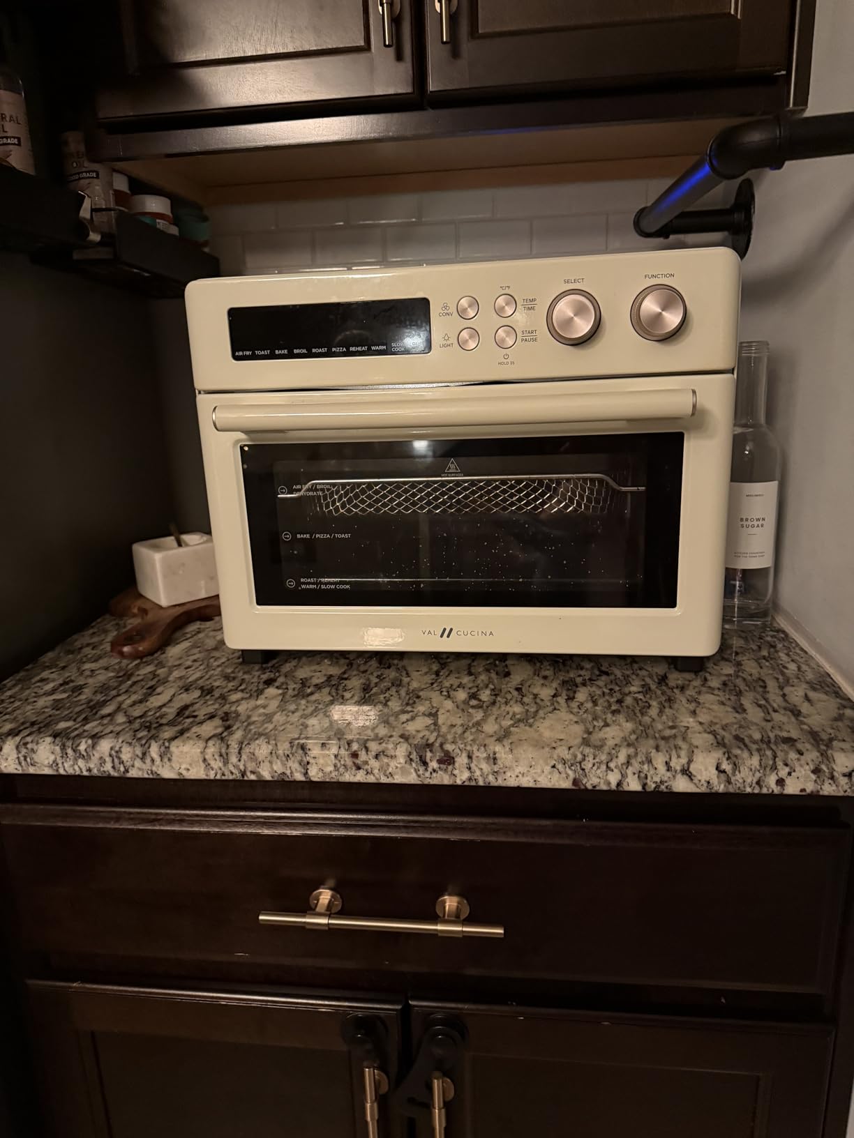 VAL CUCINA Infrared Heating Air Fryer Toaster Oven, Extra Large Countertop Convection Oven 10-in-1 Combo, 6-Slice Toast, Enamel Baking Pan Easy Clean with Recipe Book, Brushed Stainless Steel Finish customer photo 1
