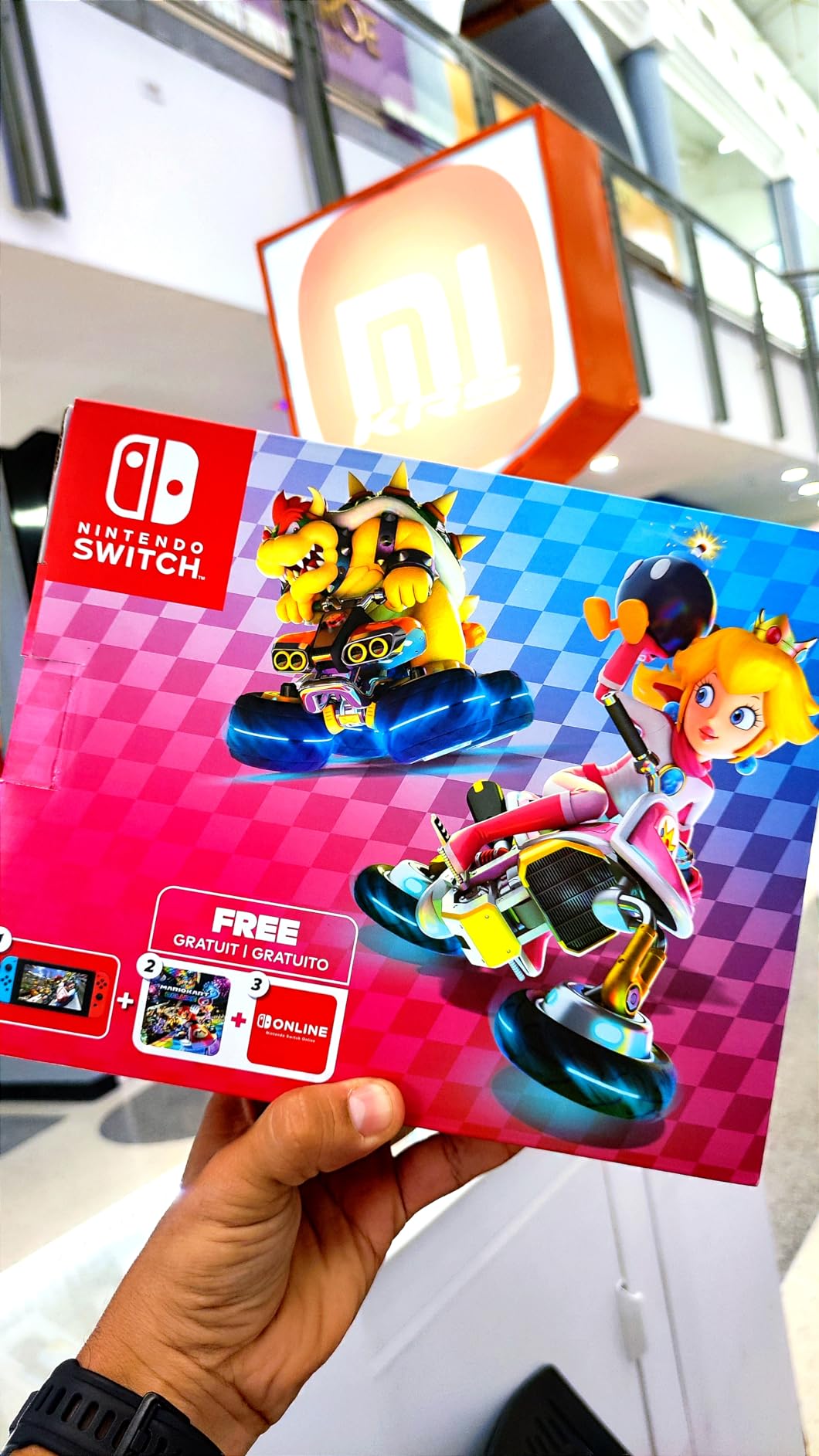 Nintendo Switch™ Mario Kart™ 8 Deluxe Bundle (Full Game Download + 3 Mo. Nintendo Switch Online Membership Included) - Customer Photo 4