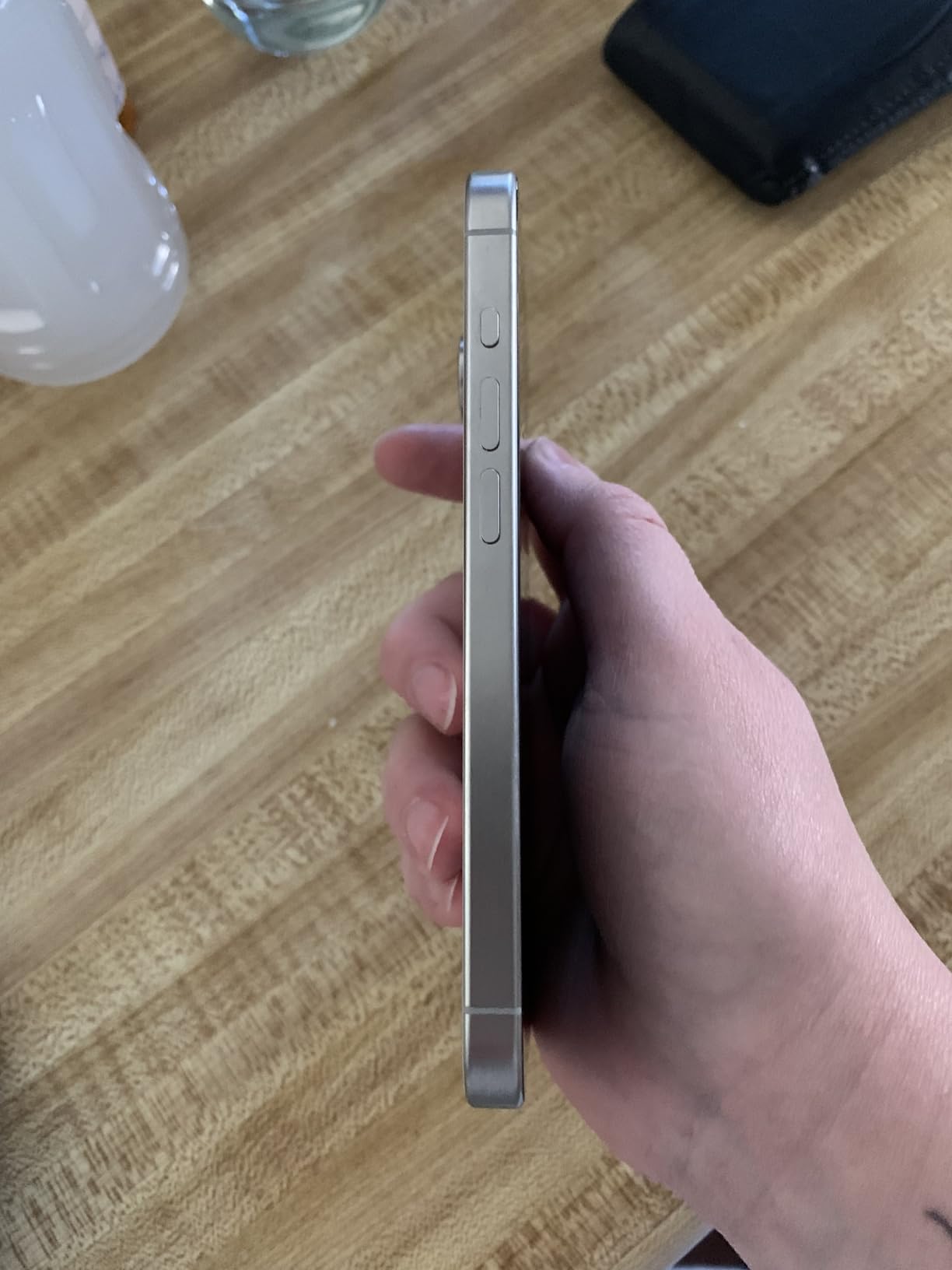 Apple iPhone 15 Pro, 128GB, Black Titanium - Unlocked (Renewed) Customer Review Apple iPhone 15 Pro, 128GB, Black Titanium - Unlocked (Renewed) - Customer Photo 1