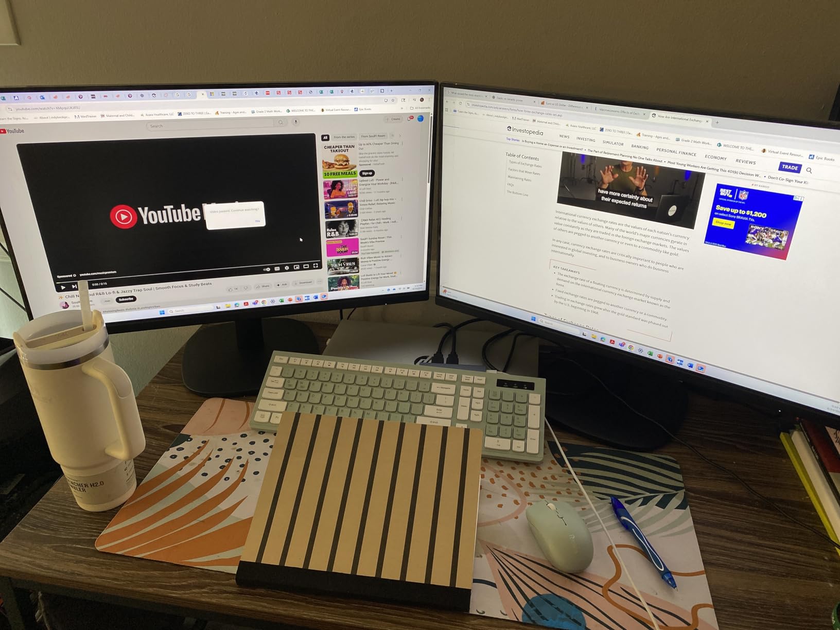 Amazon Basics 24 in Monitor, FHD 1080P, Max 100Hz, VESA Compatible, Built-in Speakers, Black - Customer Photo 3