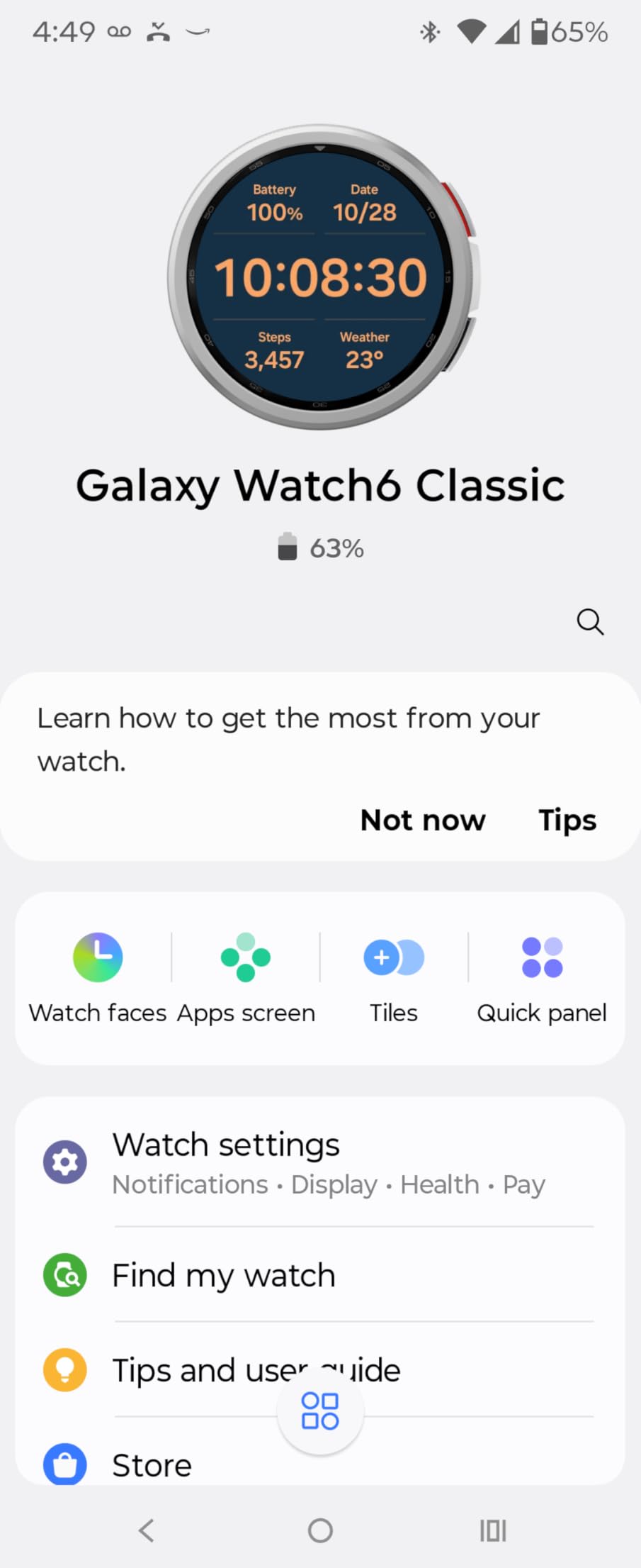 SAMSUNG Galaxy Watch 6 Classic 47mm Bluetooth Smartwatch, Rotating Bezel, Fitness Tracker, Personalized HR Zones, Advanced Sleep Coaching, US Version, Black (Renewed) customer photo 1
