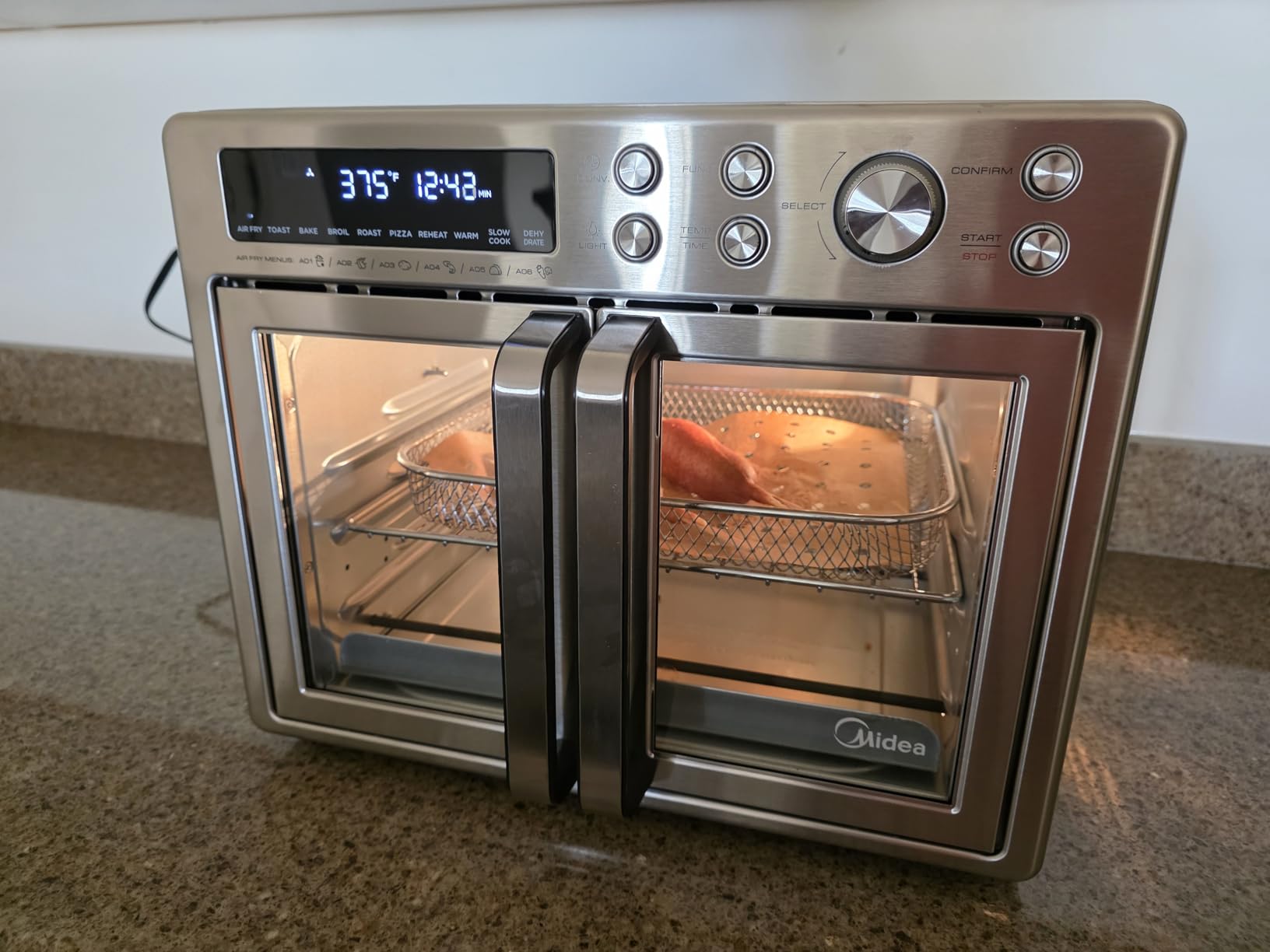 Midea Flexify French Door Toaster Oven Air Fryer Combo, 26.4 QT, Extra Large Air Fryer Countertop Oven 10-in-1 Combo, 25% Faster Cooking and 90% Less Oil, Stainless Steel - Customer Photo 1