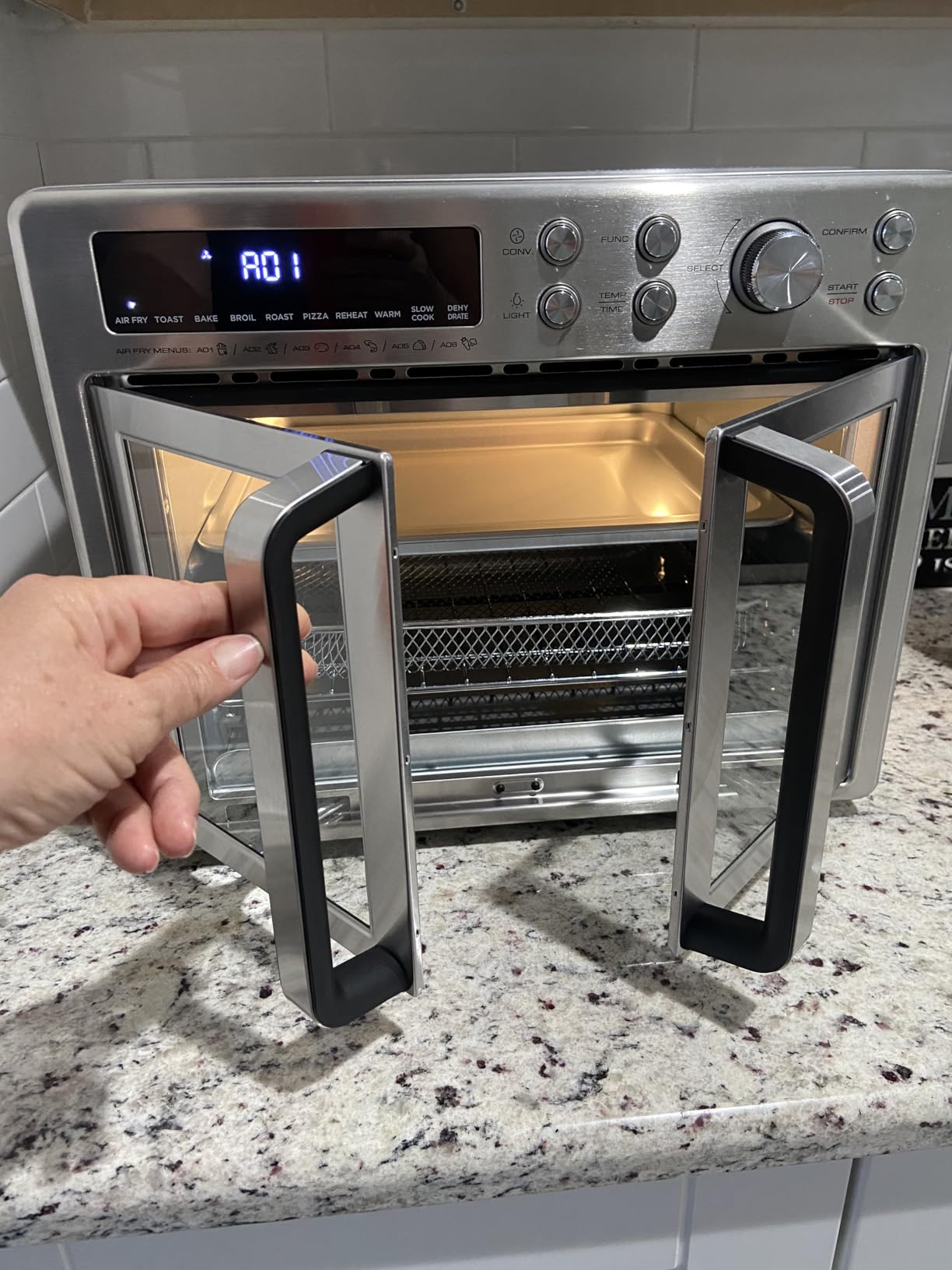 Midea Flexify French Door Toaster Oven Air Fryer Combo, 26.4 QT, Extra Large Air Fryer Countertop Oven 10-in-1 Combo, 25% Faster Cooking and 90% Less Oil, Stainless Steel - Customer Photo 3