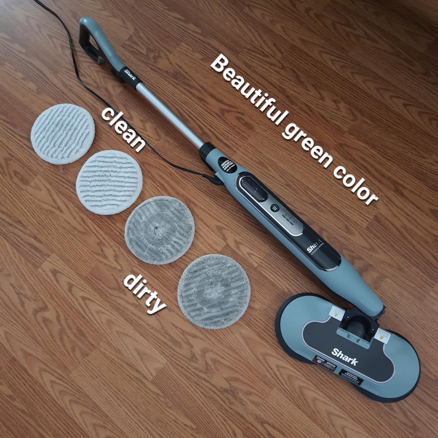 Shark Steam & Scrub with Steam Blaster Technology All-in-One Hard Floor Steam Mop with 3 Steam Modes & LED Headlights S8201, Rotator White - Customer Photo 1