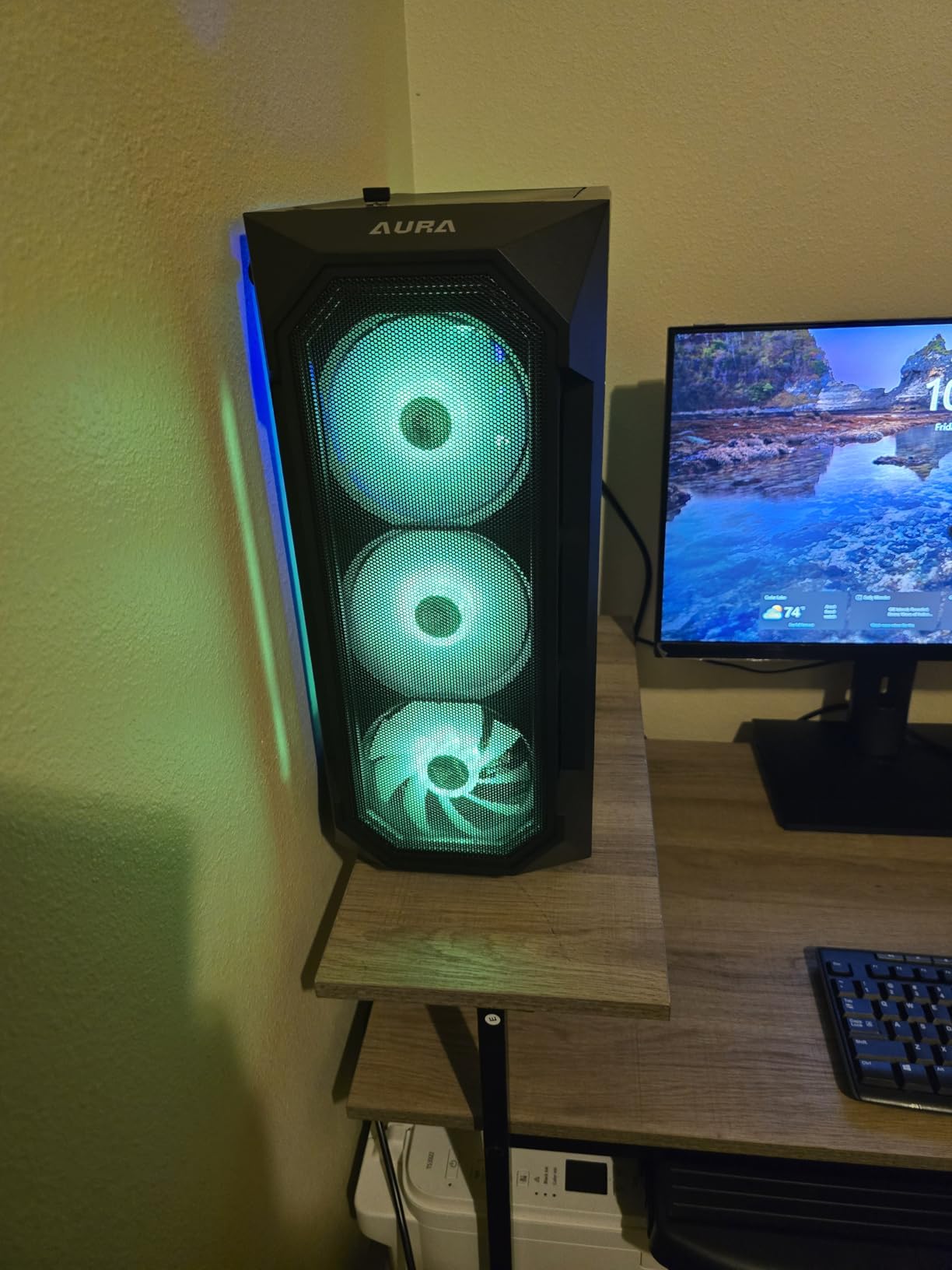 GAMDIAS ATX Mid Tower Gaming Computer PC Case Tempered Glass, Built-in 4X 120mm ARGB Case Fans, Front Airflow Mesh, Up to 6x120mm Fans, 340mm GPU/VGA, 360mm AIO/Radiator, 160mm CPU Cooler Customer Review GAMDIAS ATX Mid Tower Gaming Computer PC Case Tempered Glass, Built-in 4X 120mm ARGB Case Fans, Front Airflow Mesh, Up to 6x120mm Fans, 340mm GPU/VGA, 360mm AIO/Radiator, 160mm CPU Cooler - Customer Photo 1