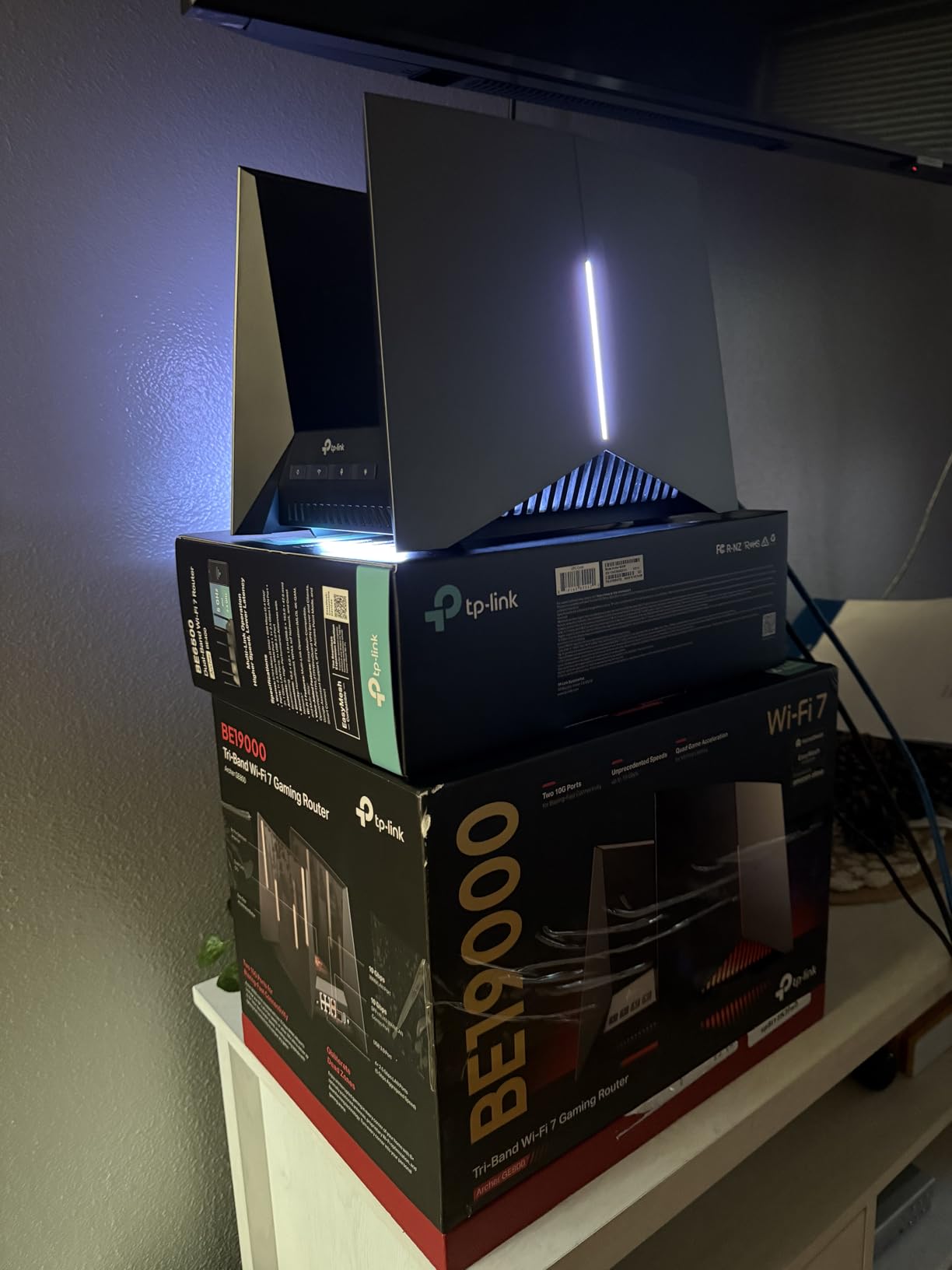TP-Link Tri-Band BE19000 Wi-Fi 7 Gaming Router Archer GE800 | 12-Stream | 2×10G + 4×2.5G Ports, USB 3.0 | Turbo Acceleration, Dedicated Gaming Port & Panel, RGB Lighting, HomeShield, Free Expert Help - Customer Photo 4