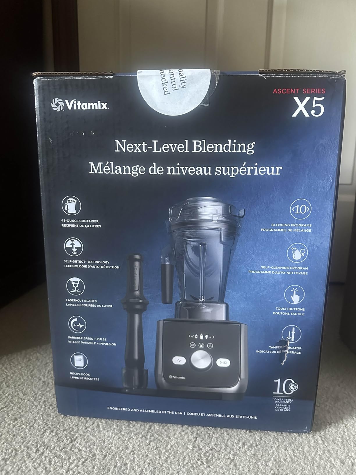 Vitamix Ascent X5 Blender with 10 Blending Programs, Self-Cleaning Program, Professional-Grade Blender for Smoothies, Soups and More, Stainless-Steel Blades, 48 Oz Container, Brushed Stainless customer photo 2