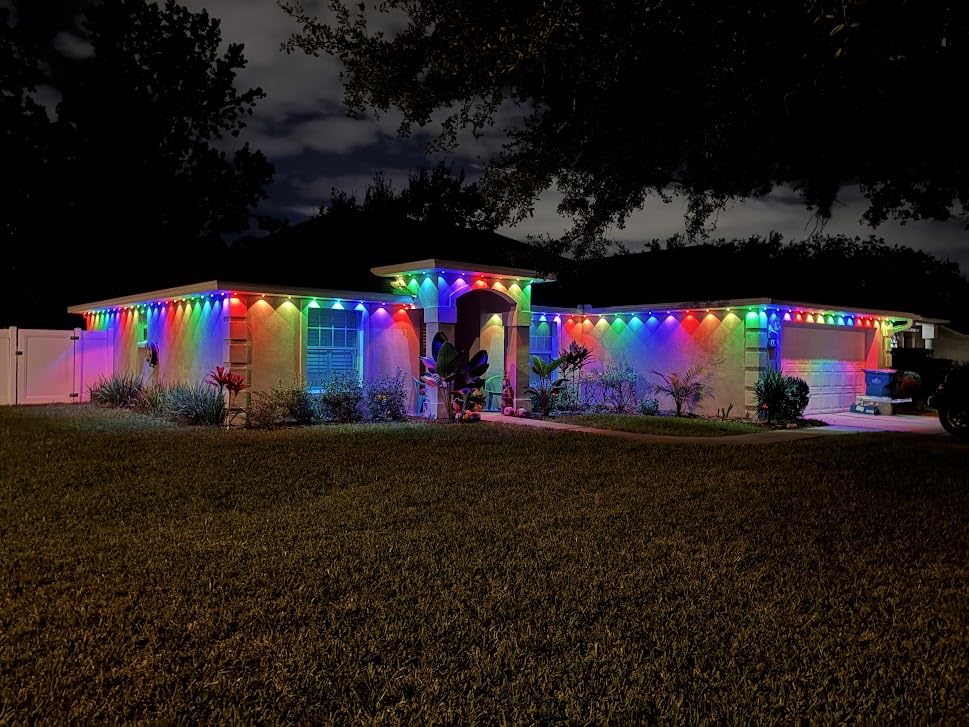 Lepro E1 AI Permanent Outdoor Lights APP Control, 150ft 90 LED Smart RGB+IC+Warm/Cool White House Eave Lights for Halloween Christmas, Alexa Google Enabled 2.4 GHz WiFi/Bluetooth, NO Remote Controller - Customer Photo 3