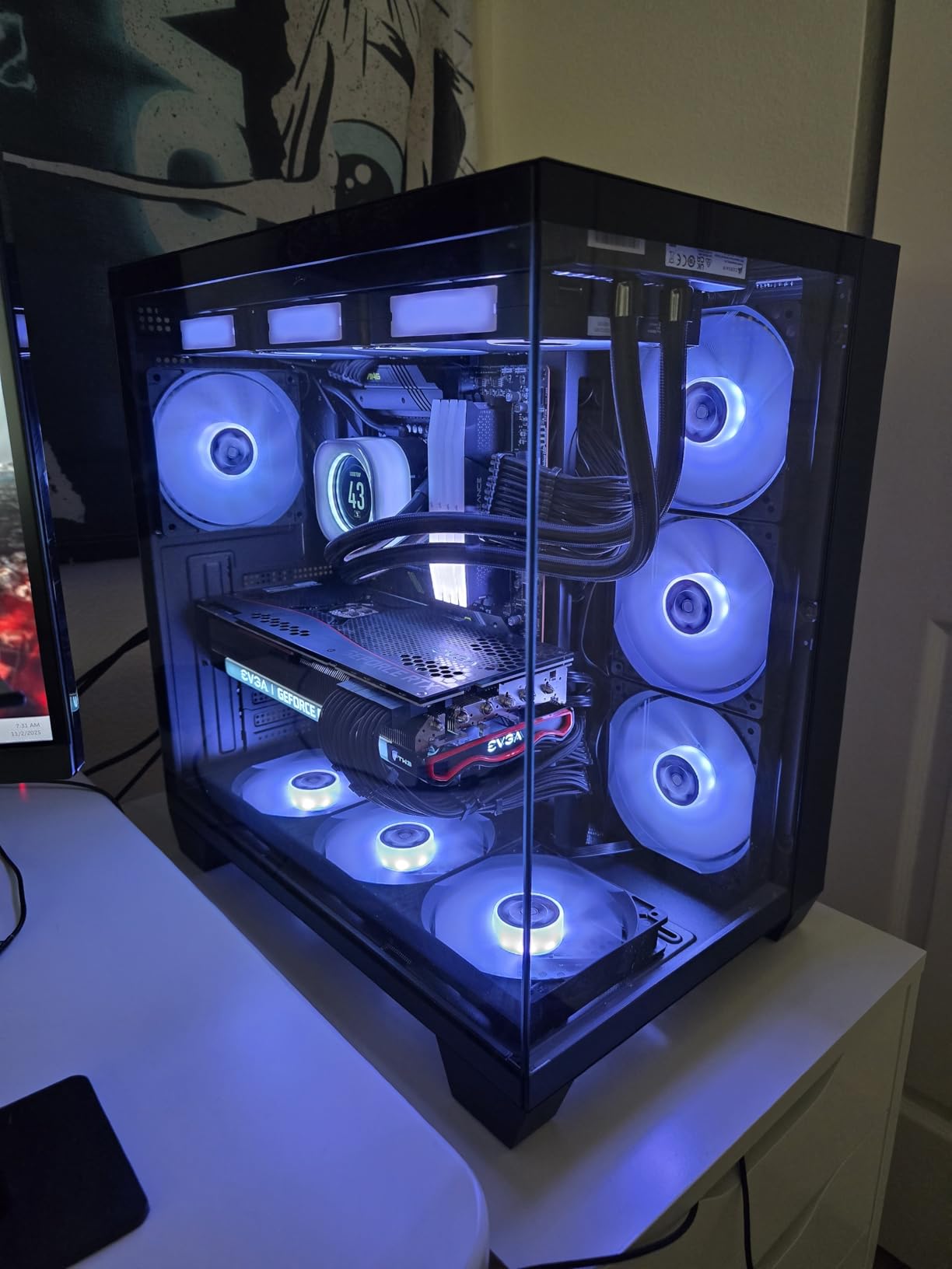 F600 PC Case - Pre-Installed 7 PWM ARGB Fans, ATX Mid-Tower Gaming Case, 270° Panoramic Glass Panel, Equipped with Type-C,420mm Radiator Support, FOIFKIN, Black Customer Review F600 PC Case - Pre-Installed 7 PWM ARGB Fans, ATX Mid-Tower Gaming Case, 270° Panoramic Glass Panel, Equipped with Type-C,420mm Radiator Support, FOIFKIN, Black - Customer Photo 1