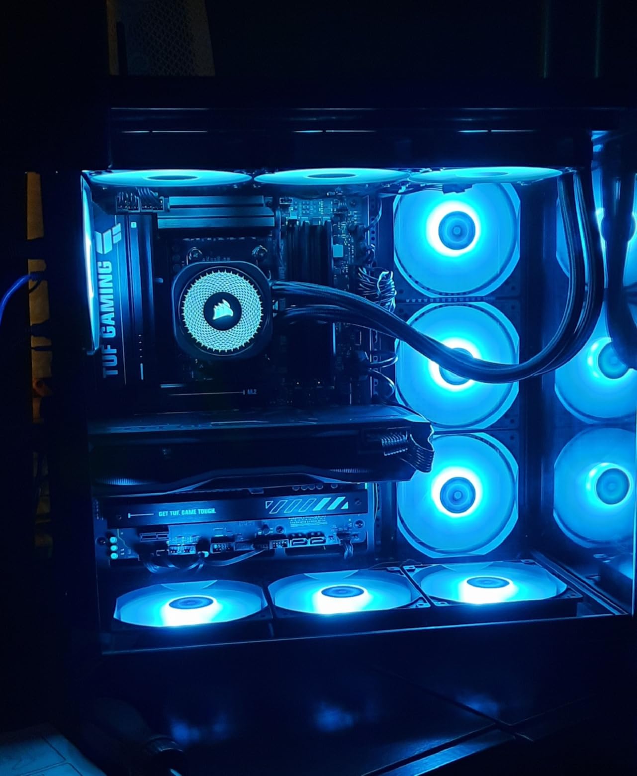 F600 PC Case - Pre-Installed 7 PWM ARGB Fans, ATX Mid-Tower Gaming Case, 270° Panoramic Glass Panel, Equipped with Type-C,420mm Radiator Support, FOIFKIN, Black Customer Review F600 PC Case - Pre-Installed 7 PWM ARGB Fans, ATX Mid-Tower Gaming Case, 270° Panoramic Glass Panel, Equipped with Type-C,420mm Radiator Support, FOIFKIN, Black - Customer Photo 2