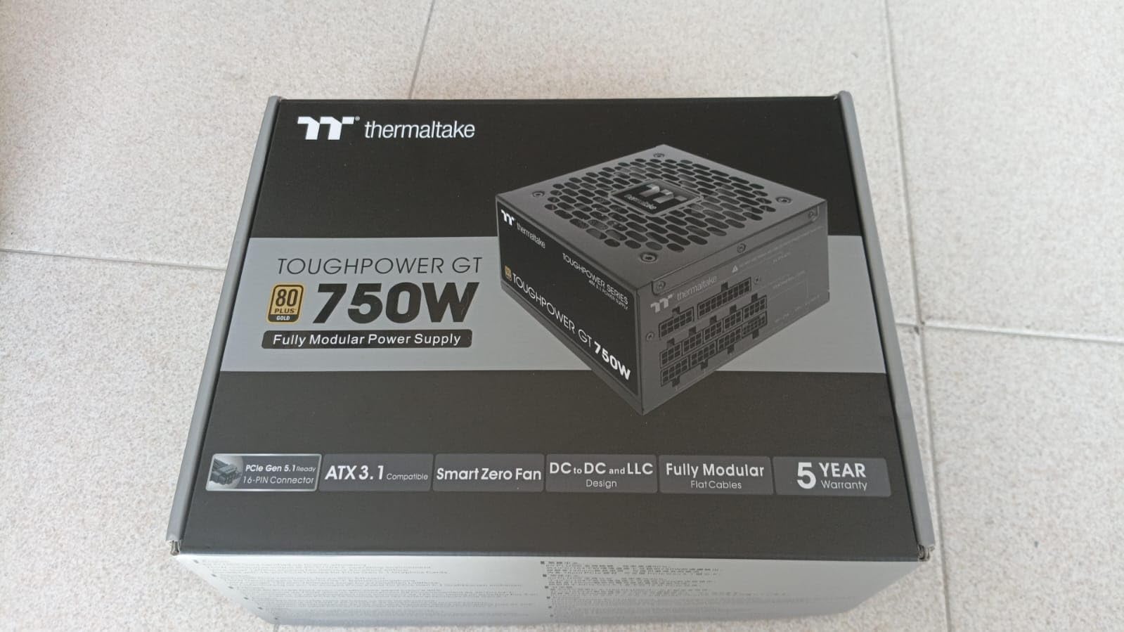 Thermaltake Toughpower GT 850W ATX 3.1 Standard Power Supply; 80 Plus Gold Efficiency; Smart Zero Fan; Native 450W PCIe 5.1 Connector; PS-TPT-0850FNFAGU-3; 5 Year Warranty Customer Review Thermaltake Toughpower GT 850W ATX 3.1 Standard Power Supply; 80 Plus Gold Efficiency; Smart Zero Fan; Native 450W PCIe 5.1 Connector; PS-TPT-0850FNFAGU-3; 5 Year Warranty - Customer Photo 1