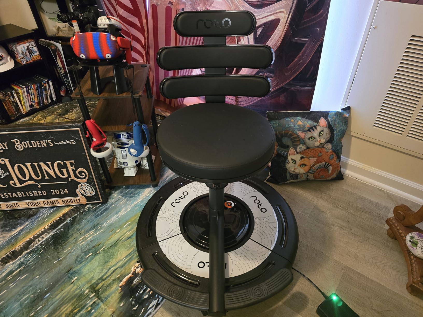 Roto VR Motion Gaming Chair for Meta Quest, Oculus, PC VR, Immersive 360° Experience with Head Tracking & Full-Body Haptics, Reduces Motion Sickness, Compatible with Meta, Pico, Vive, Apple Vision Pro Customer Review Roto VR Motion Gaming Chair for Meta Quest, Oculus, PC VR, Immersive 360° Experience with Head Tracking & Full-Body Haptics, Reduces Motion Sickness, Compatible with Meta, Pico, Vive, Apple Vision Pro - Customer Photo 1