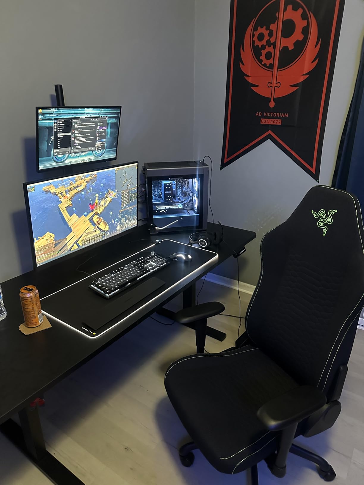 Razer Iskur V2 X Ergonomic Gaming Chair: Built-in Lumbar Support - Widened Seat Base - High Density Foam Cushions - Adjustable 152 Degree Recline - 2D Armrests - Plush Fabric Finish - Black Customer Review Razer Iskur V2 X Ergonomic Gaming Chair: Built-in Lumbar Support - Widened Seat Base - High Density Foam Cushions - Adjustable 152 Degree Recline - 2D Armrests - Plush Fabric Finish - Black - Customer Photo 3