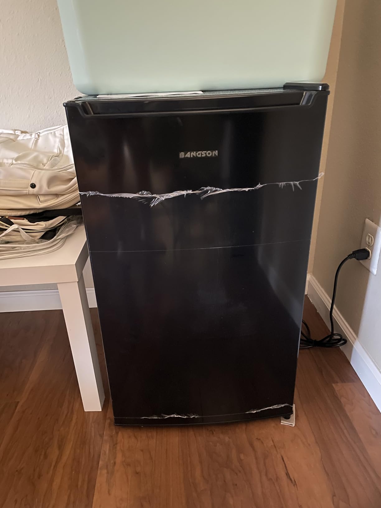 BANGSON 2.1 Cu.ft Upright Freezer, Compact Mini Freezer with Reversible Door, Adjustable Thermostat, Removable Shelves, Energy-Saving Small Freezer for Garage/Dorm/Office/Apartment, Silver - Customer Photo 1