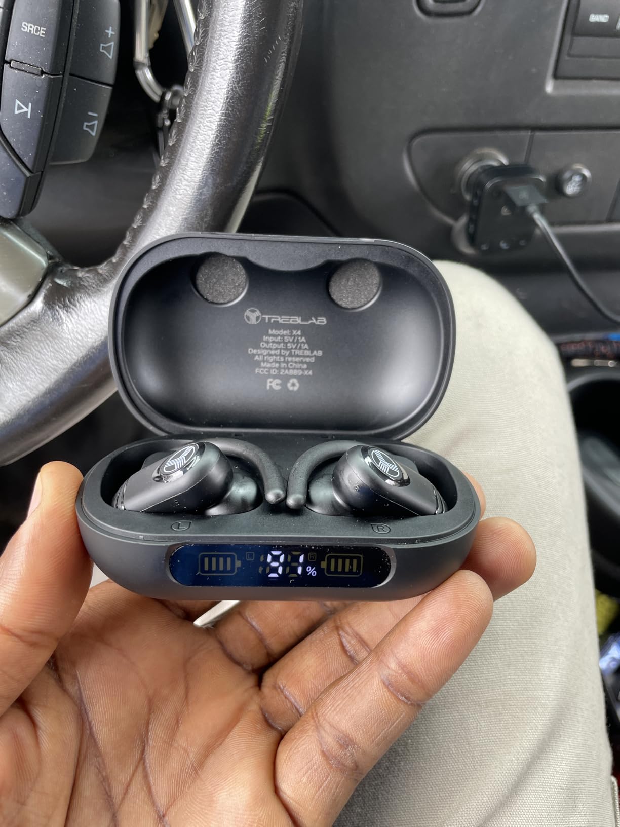 TREBLAB X4 Wireless Earbuds with Earhooks – 253H Battery, ENC Mic, Bluetooth 5.4, USB-C Charging Case, IPX5 Waterproof, Noise Isolating, for Calls, Workouts - Customer Photo 2