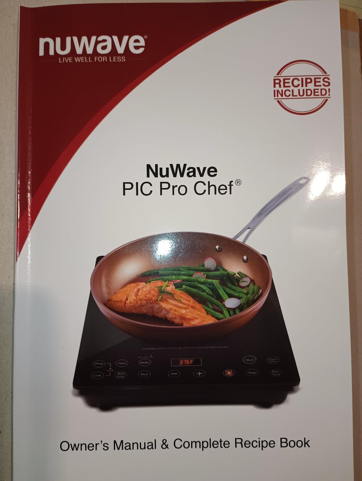Nuwave Double Cooktop Induction Countertop Burner, Portable, 900 & 1800W, 100°F to 575°F, Large 8